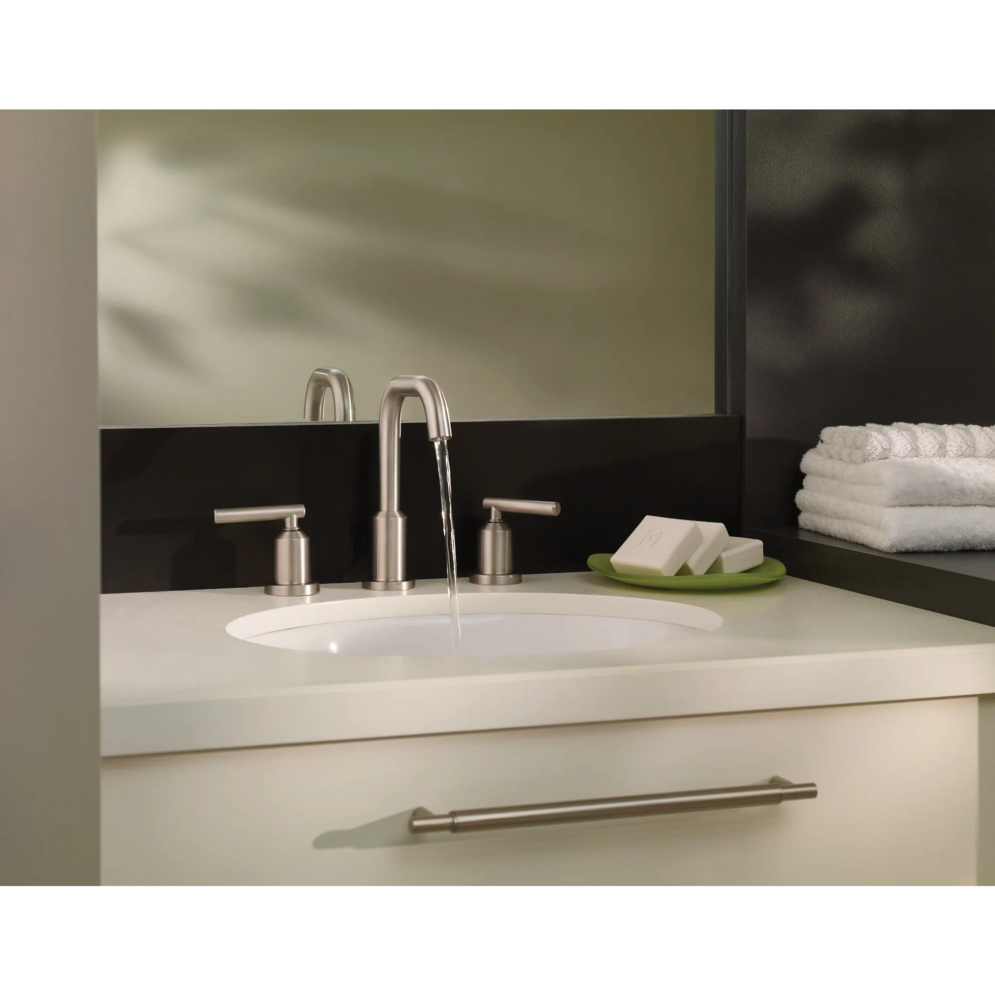 Gibson Chrome two-handle high arc bathroom faucet - Image 5