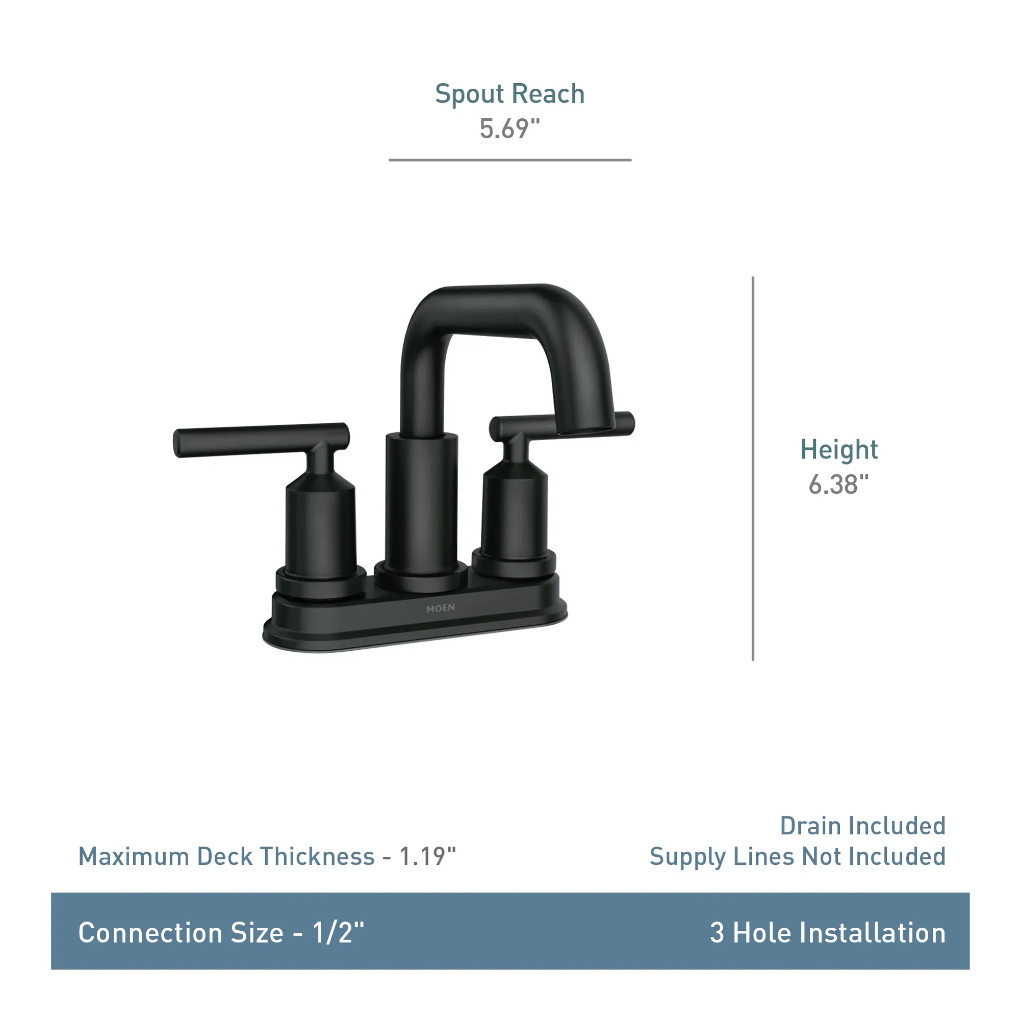 Breese Two-handle Centerset Bathroom Sink Faucet - Image 8