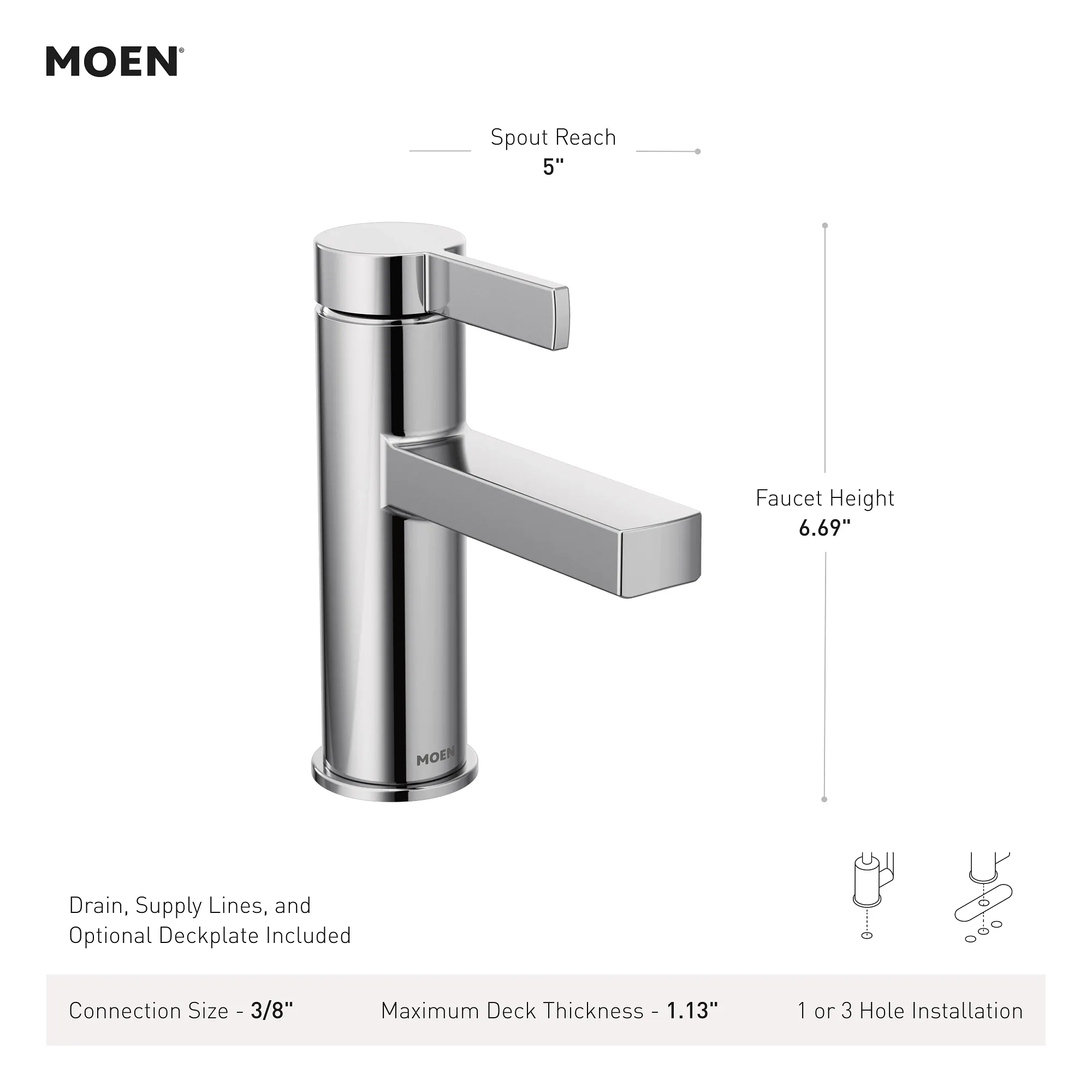 Beric One-handle Bathroom Sink Faucet - Image 4