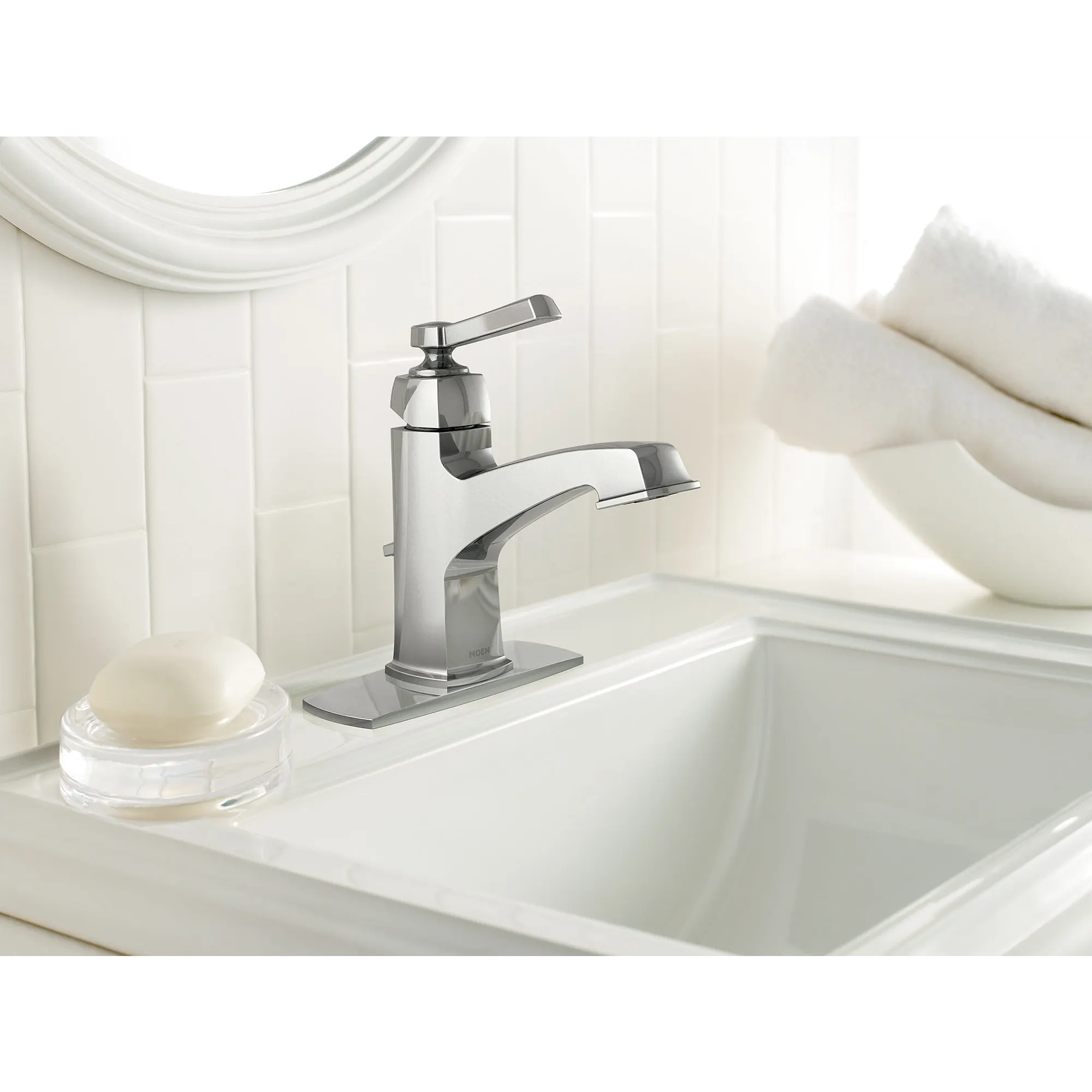 Boardwalk Chrome one-handle high arc bathroom faucet - Image 4