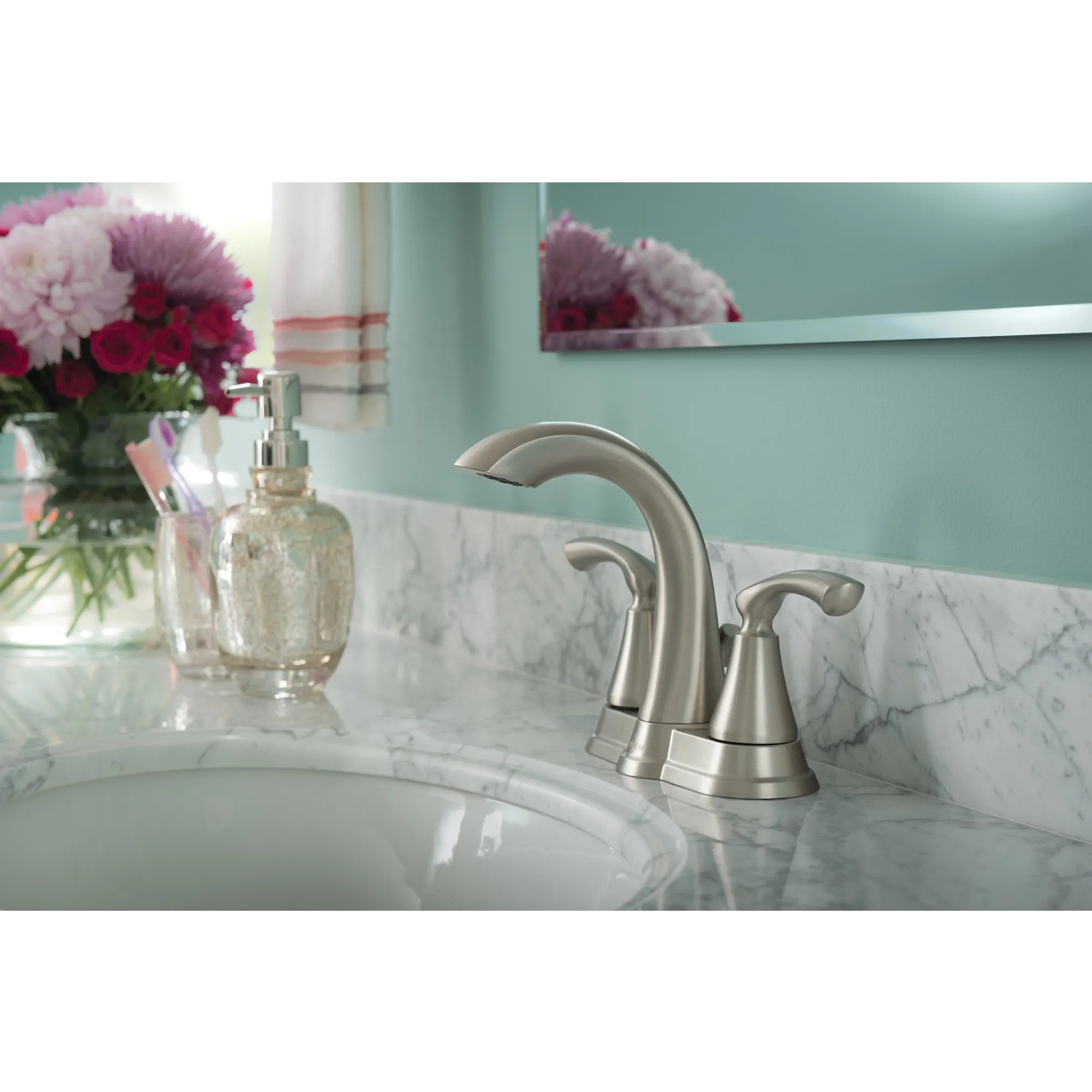 Tiffin Chrome Two-Handle High Arc Bathroom Faucet - Image 10