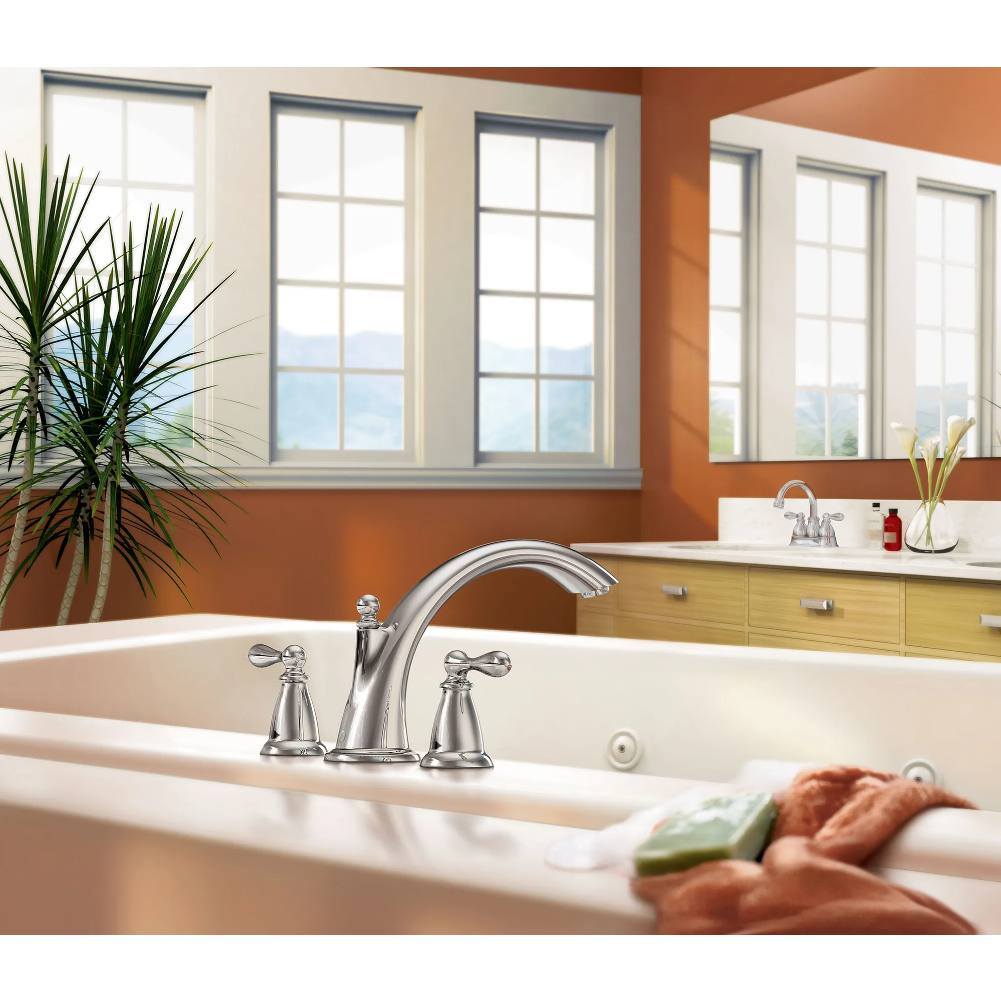Caldwell Two-Handle High Arc Roman Tub Faucet - Image 4