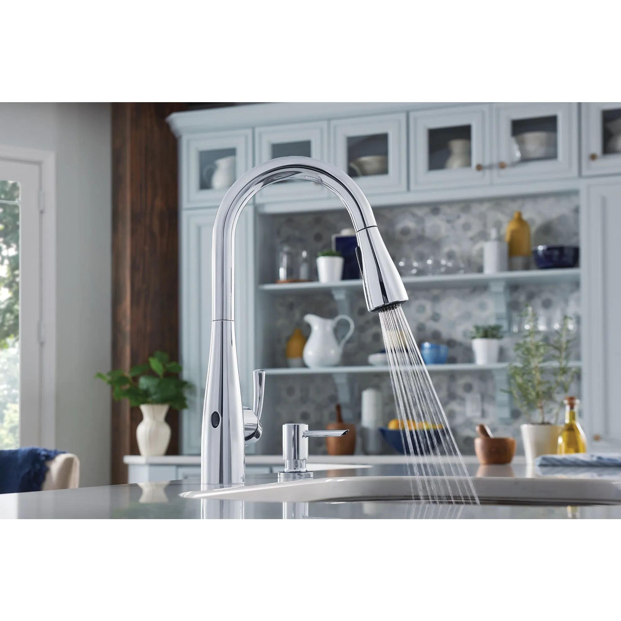 Essie MotionSense Wave One-Handle Pulldown Touchless Kitchen Faucet - Image 3