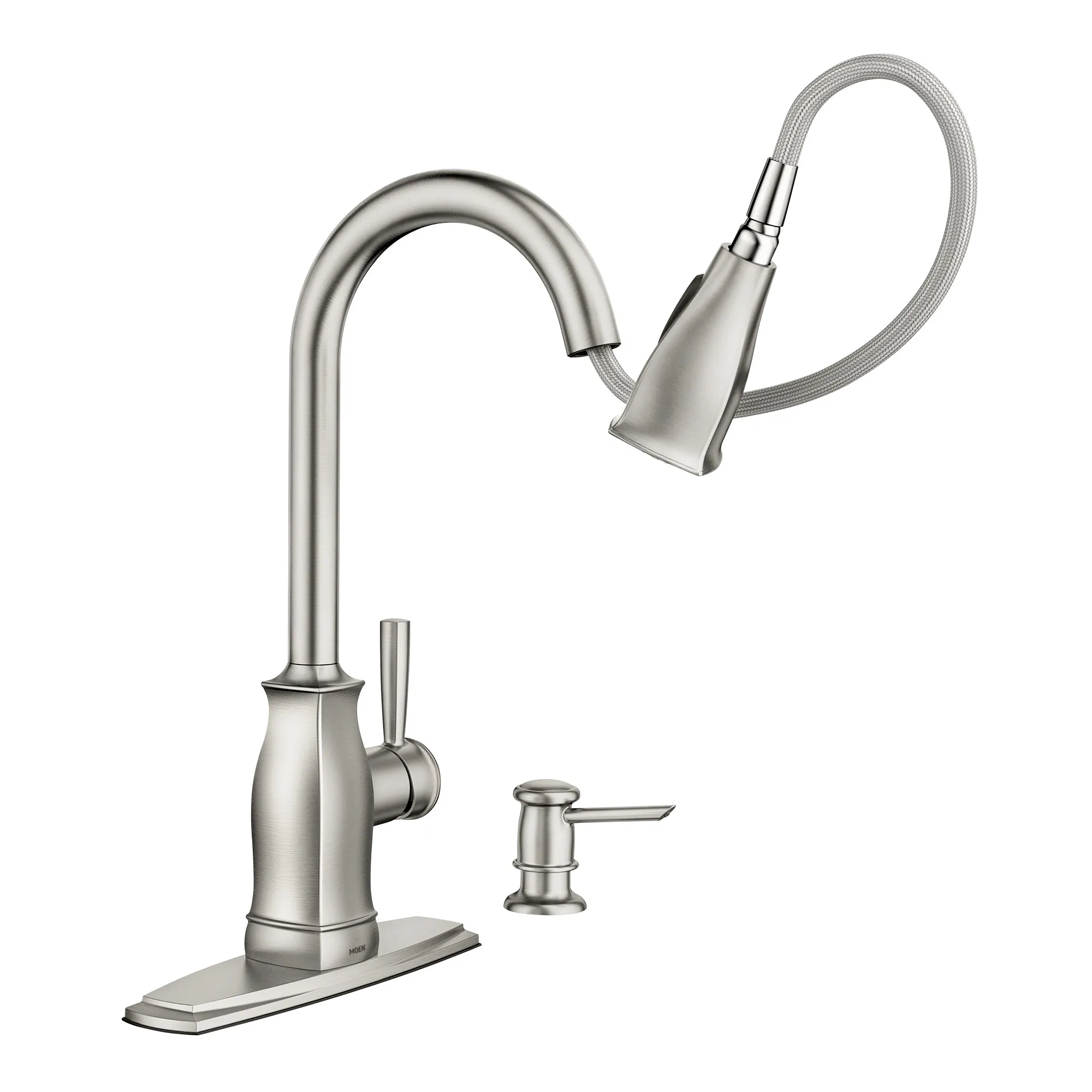 Hensley Mediterranean Bronze (MB) One-Handle High Arc Pulldown Kitchen Faucet - Image 9