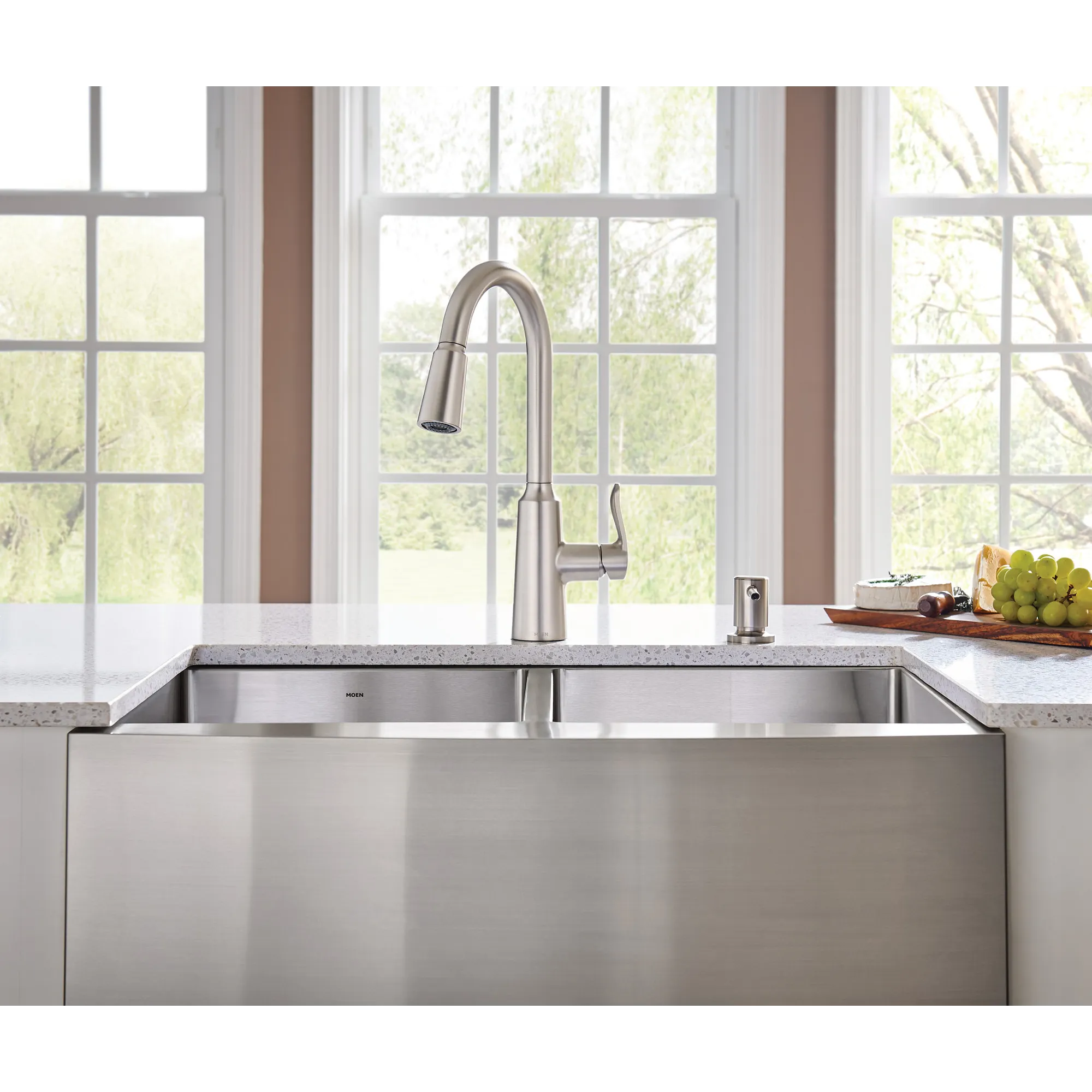 Edwyn One-Handle High Arc Pulldown Kitchen Faucet - Image 25