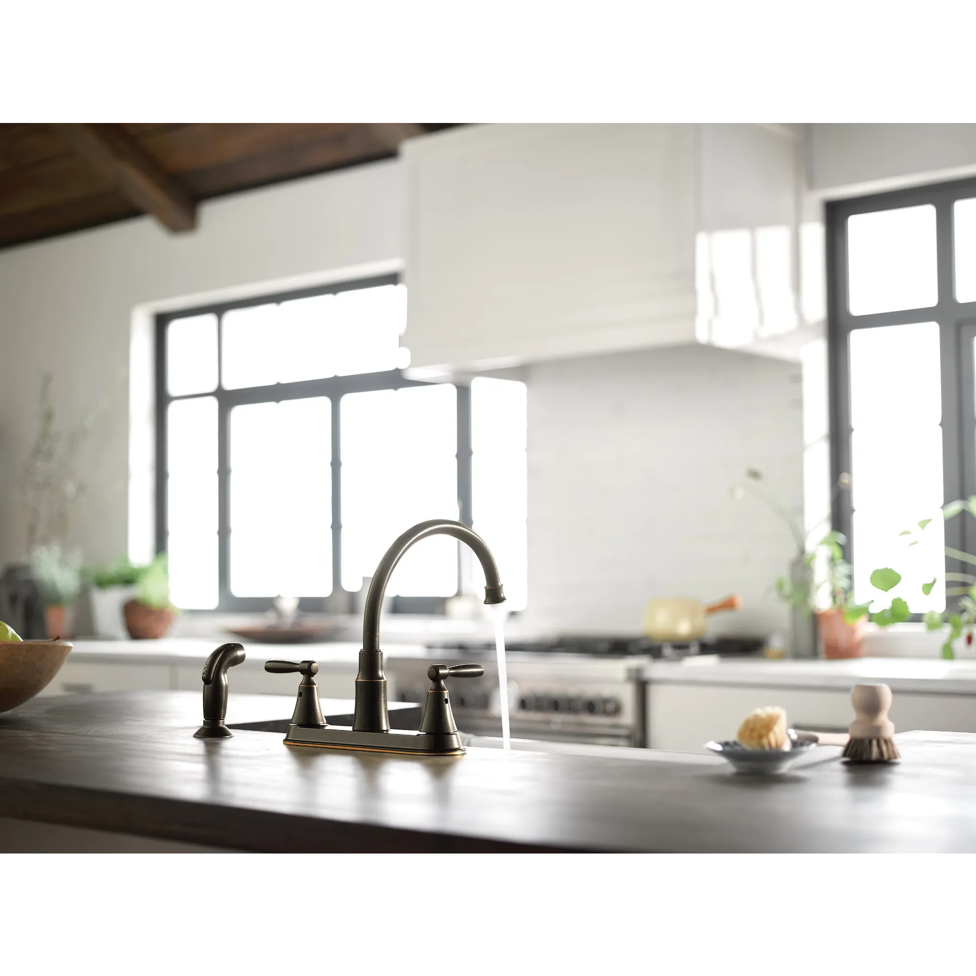 Hutchinson Two-Handle High Arc Kitchen Faucet - Image 9