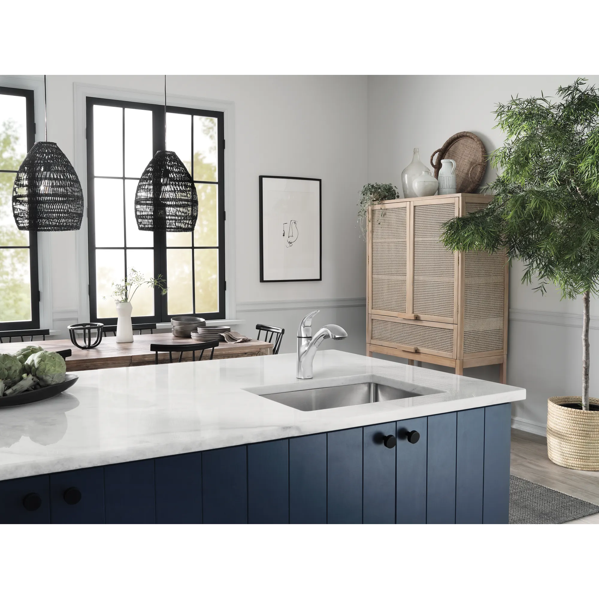 Bokeh Chrome one-handle pullout kitchen faucet - Image 3
