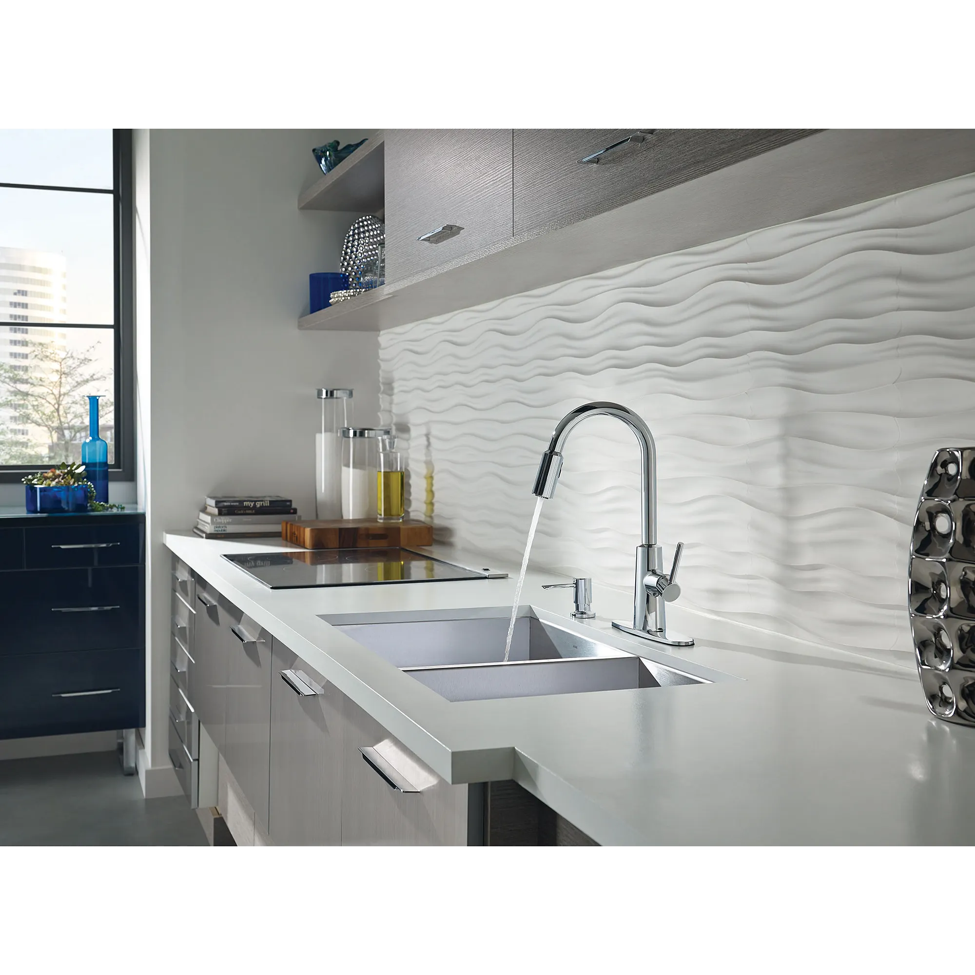 Nori One-Handle High Arc Pulldown Kitchen Faucet - Image 4