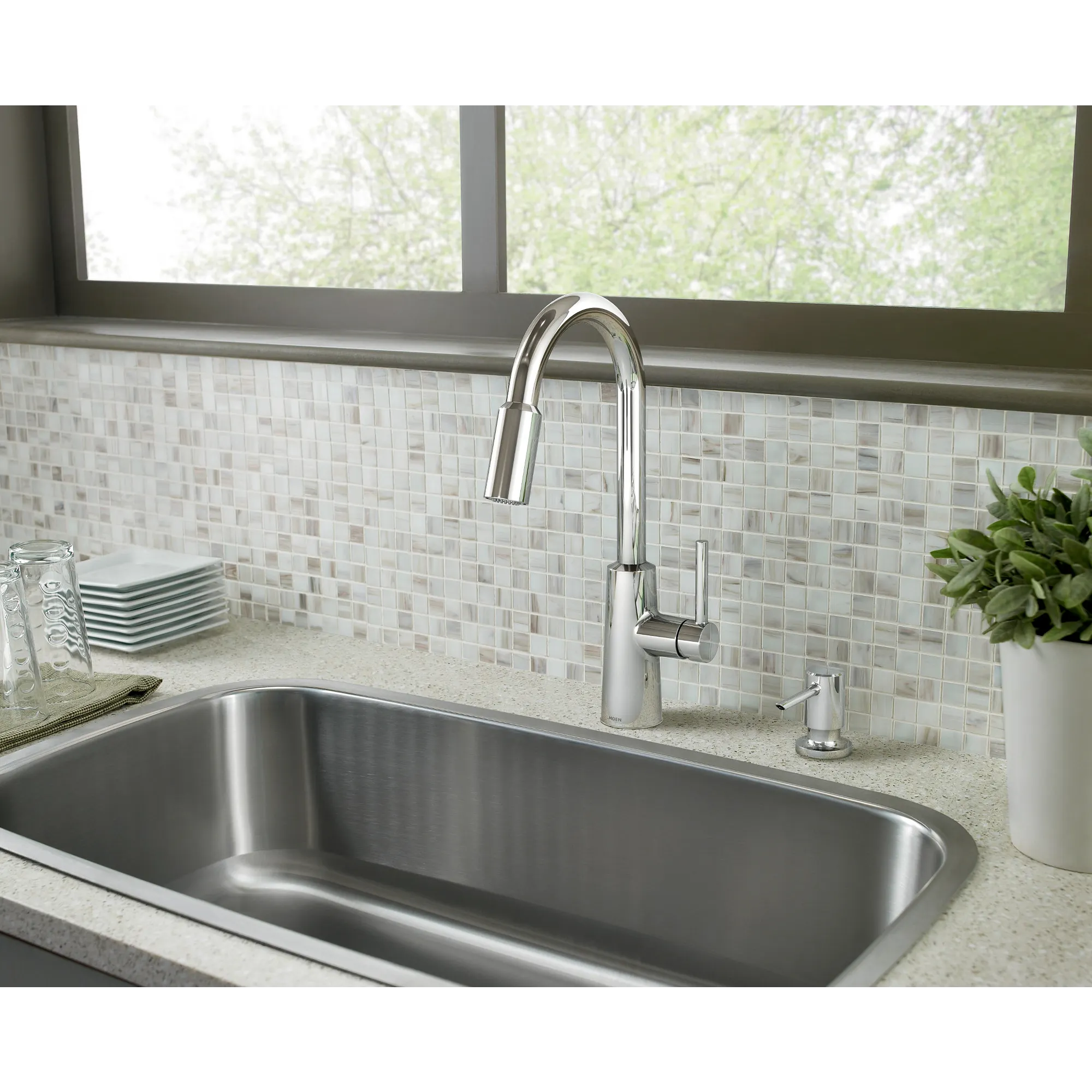 Nori One-Handle High Arc Pulldown Kitchen Faucet - Image 6