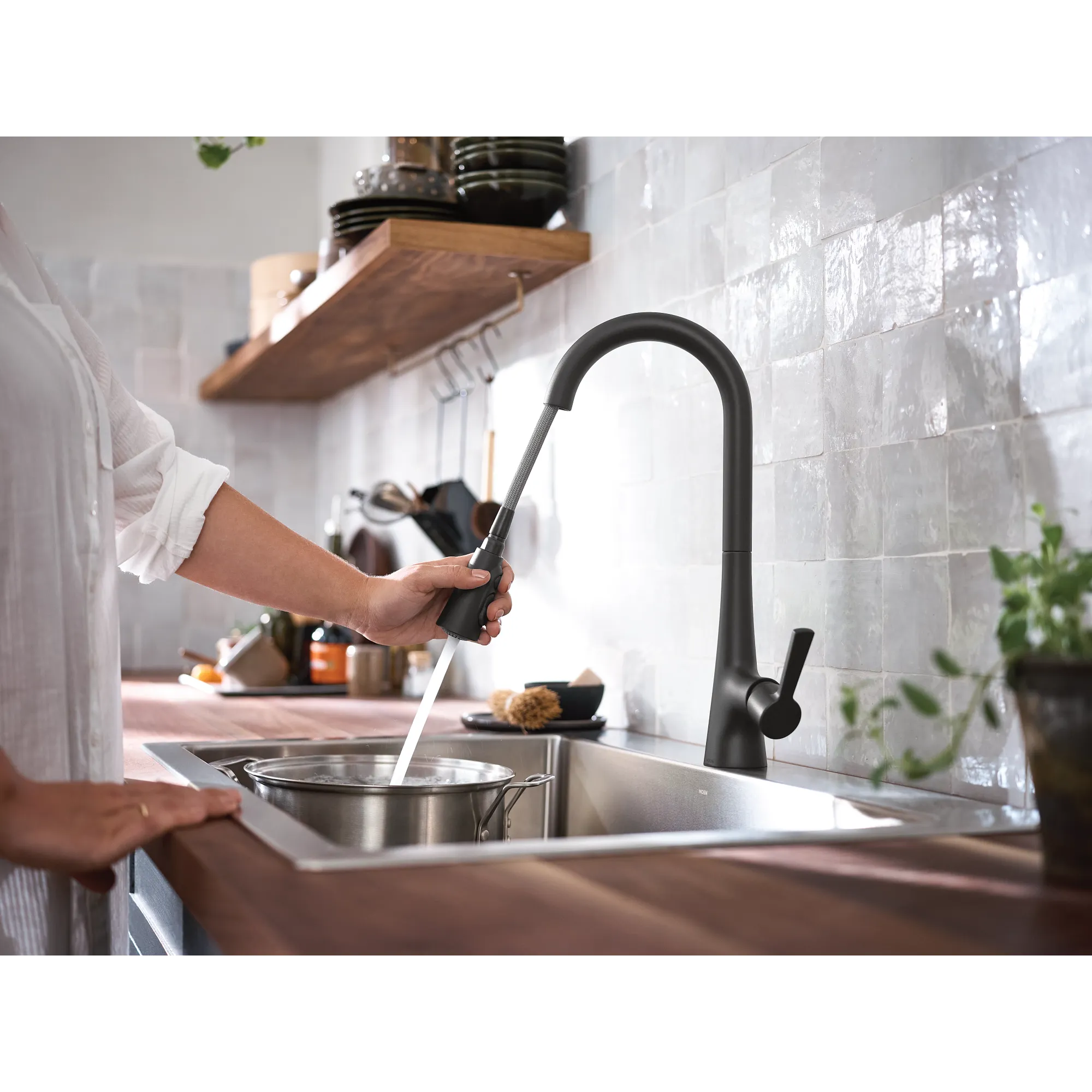 Mikah One-Handle High Arc Pulldown Kitchen Faucet - Image 16