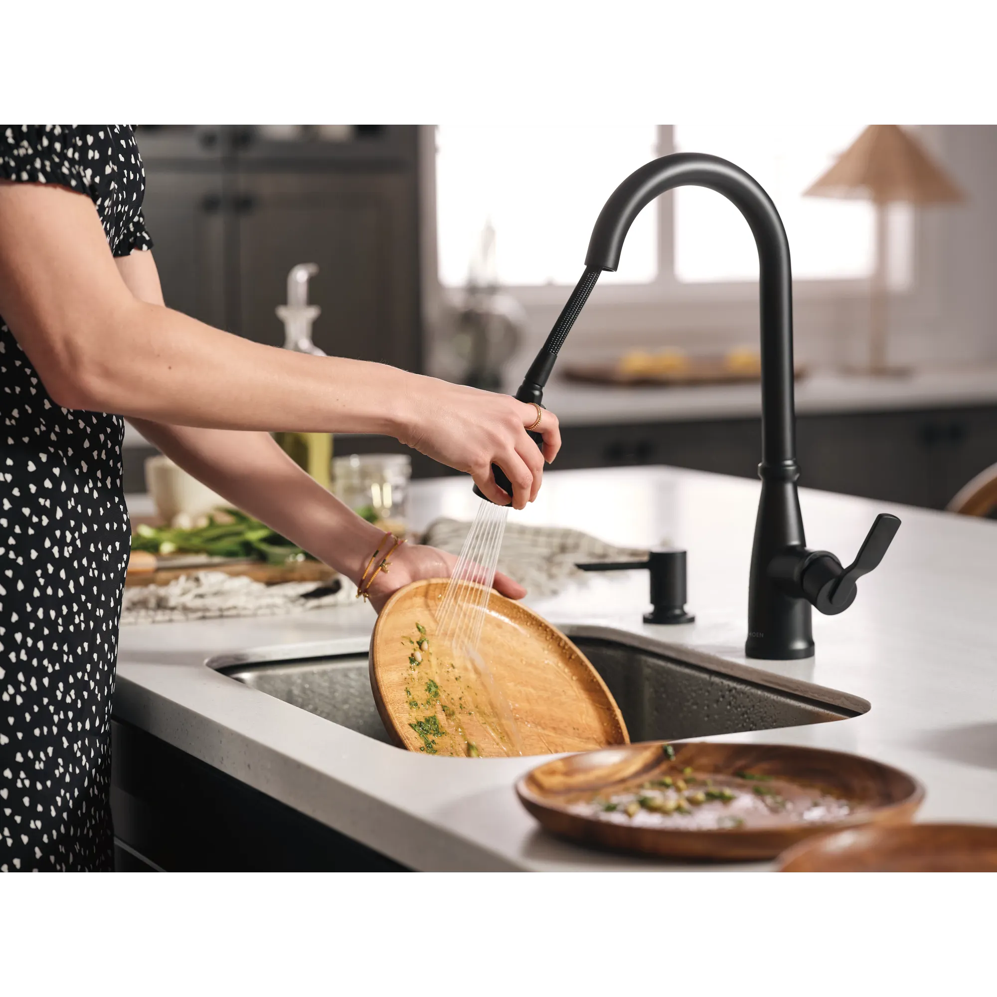 Nolia One-Handle High Arc Pulldown Kitchen Faucet - Image 17