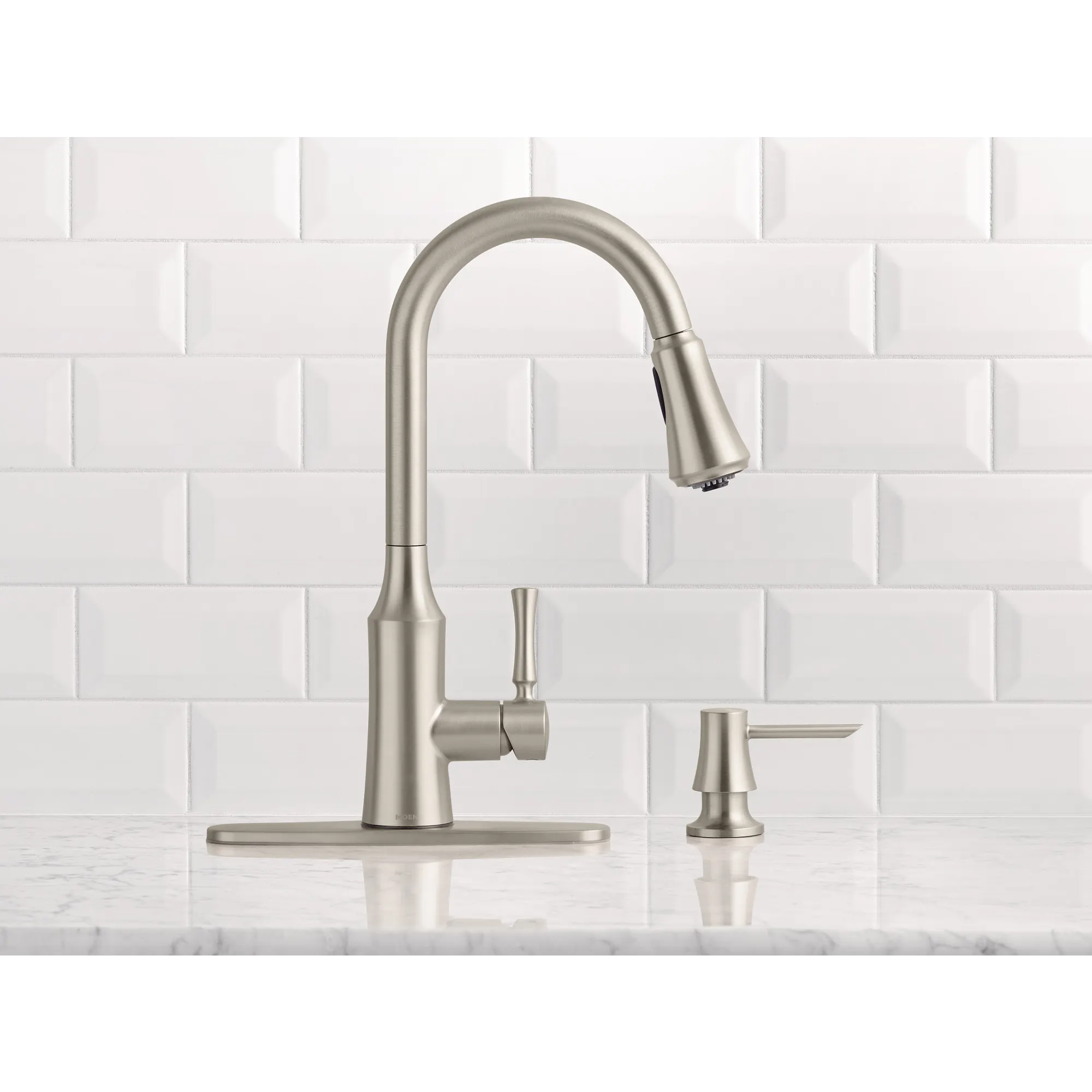 Venango Chrome One-Handle High Arc Pulldown Kitchen Faucet - Image 32