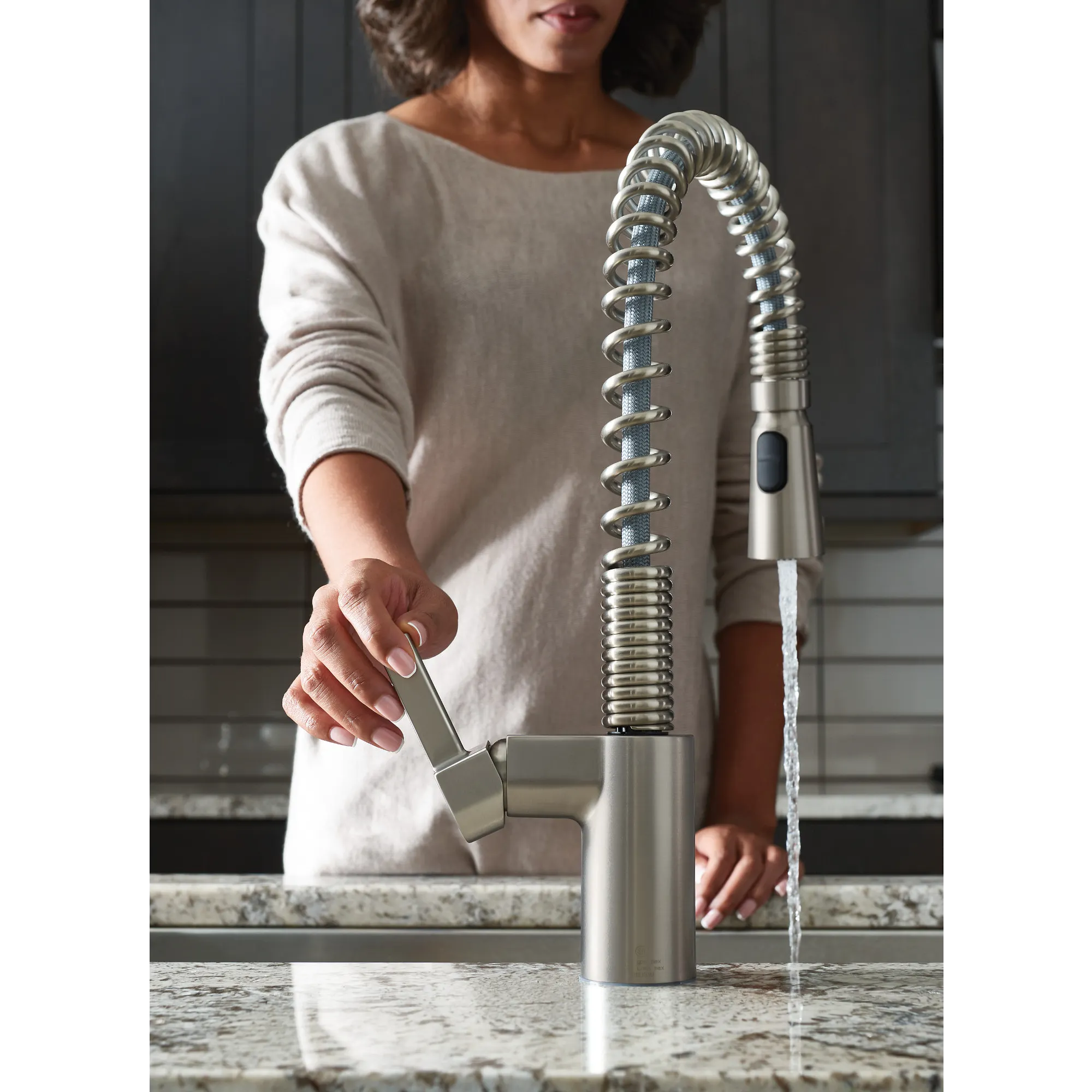 Irvine Chrome One-Handle High Arc Pulldown Kitchen Faucet - Image 22