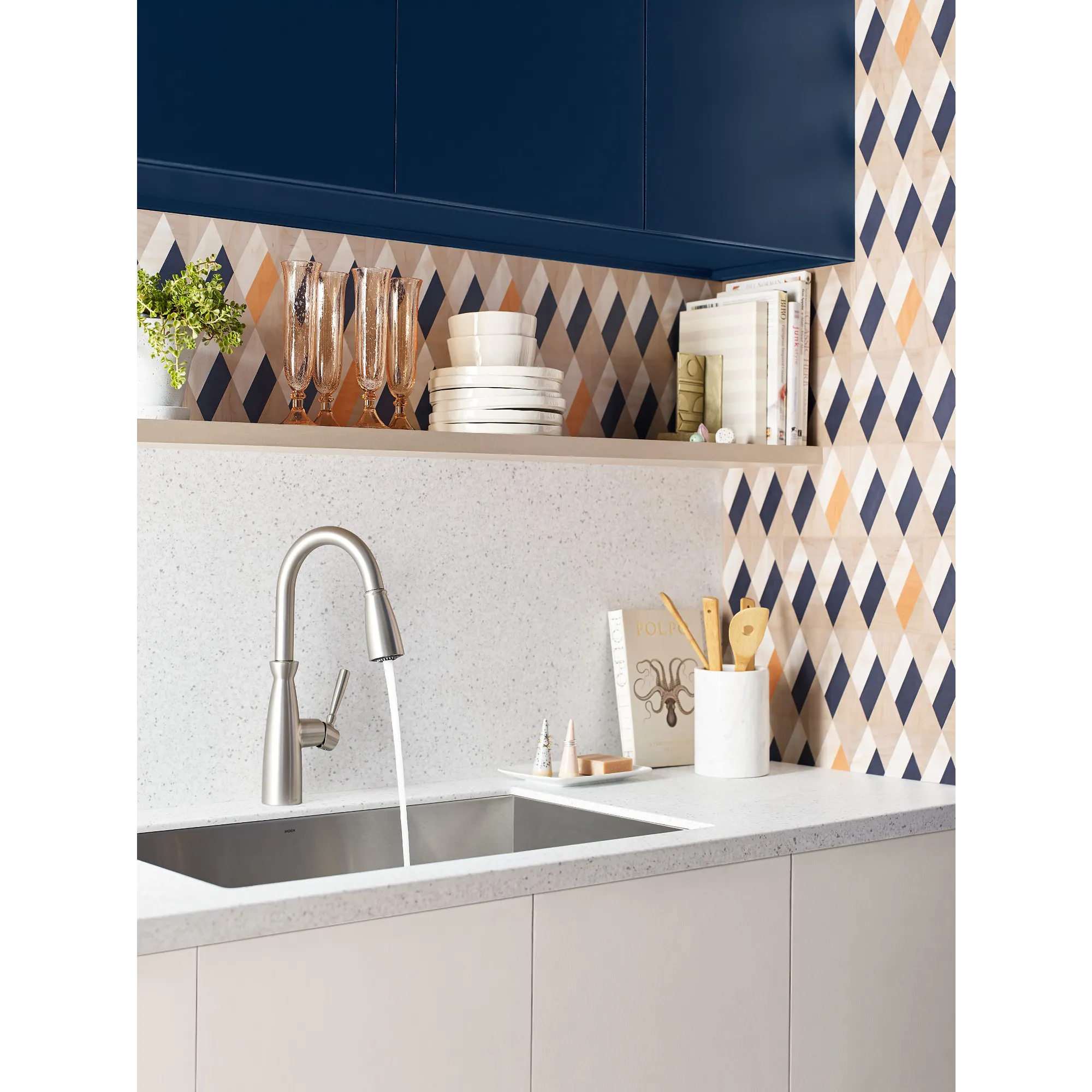 Surie One-handle High Arc Pulldown Kitchen Faucet - Image 11