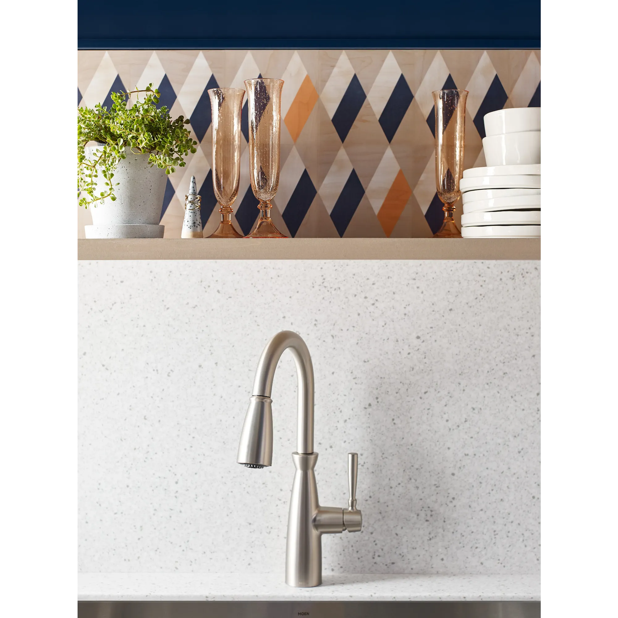 Surie One-handle High Arc Pulldown Kitchen Faucet - Image 4
