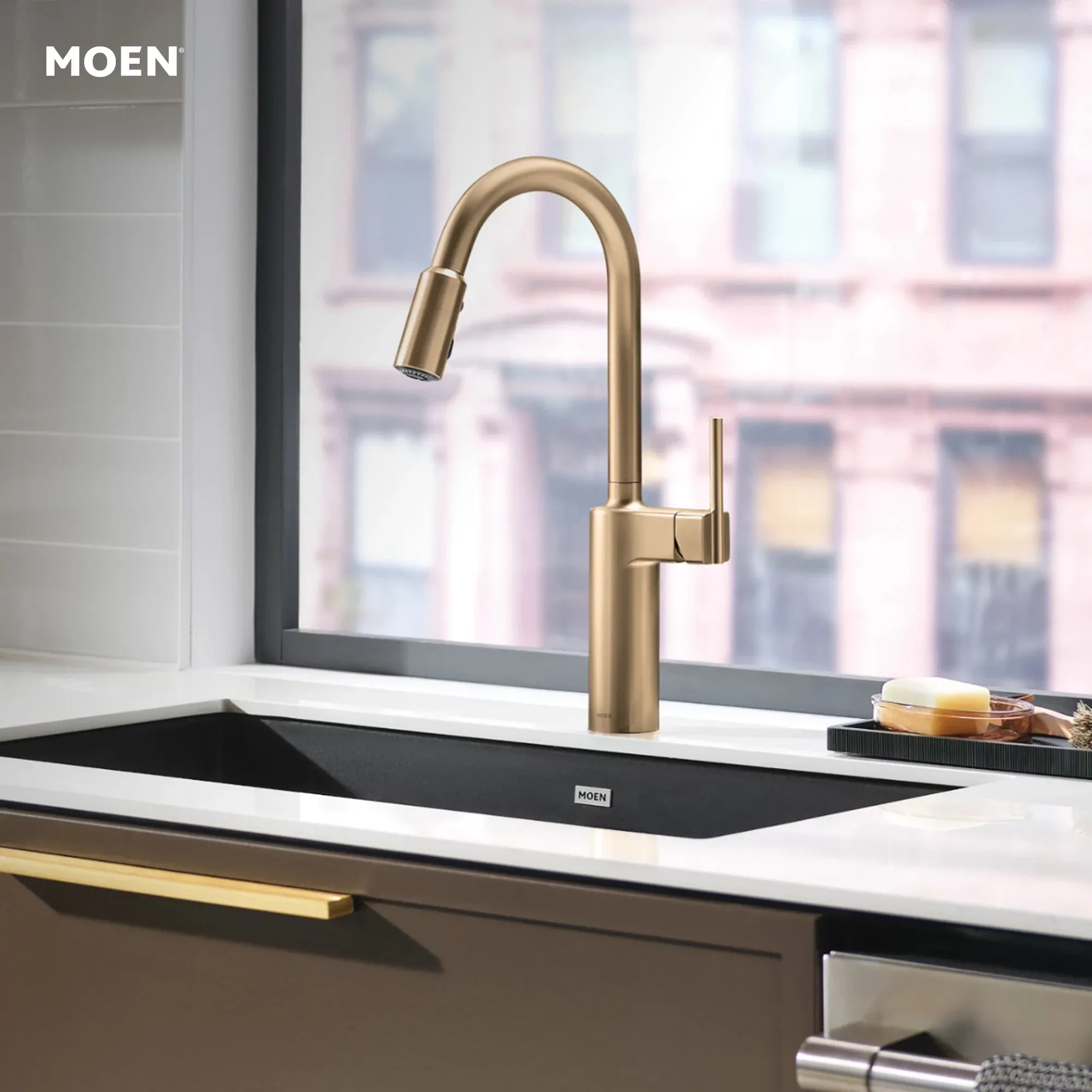 Inara One-handle High Arc Pulldown Kitchen Faucet - Image 29