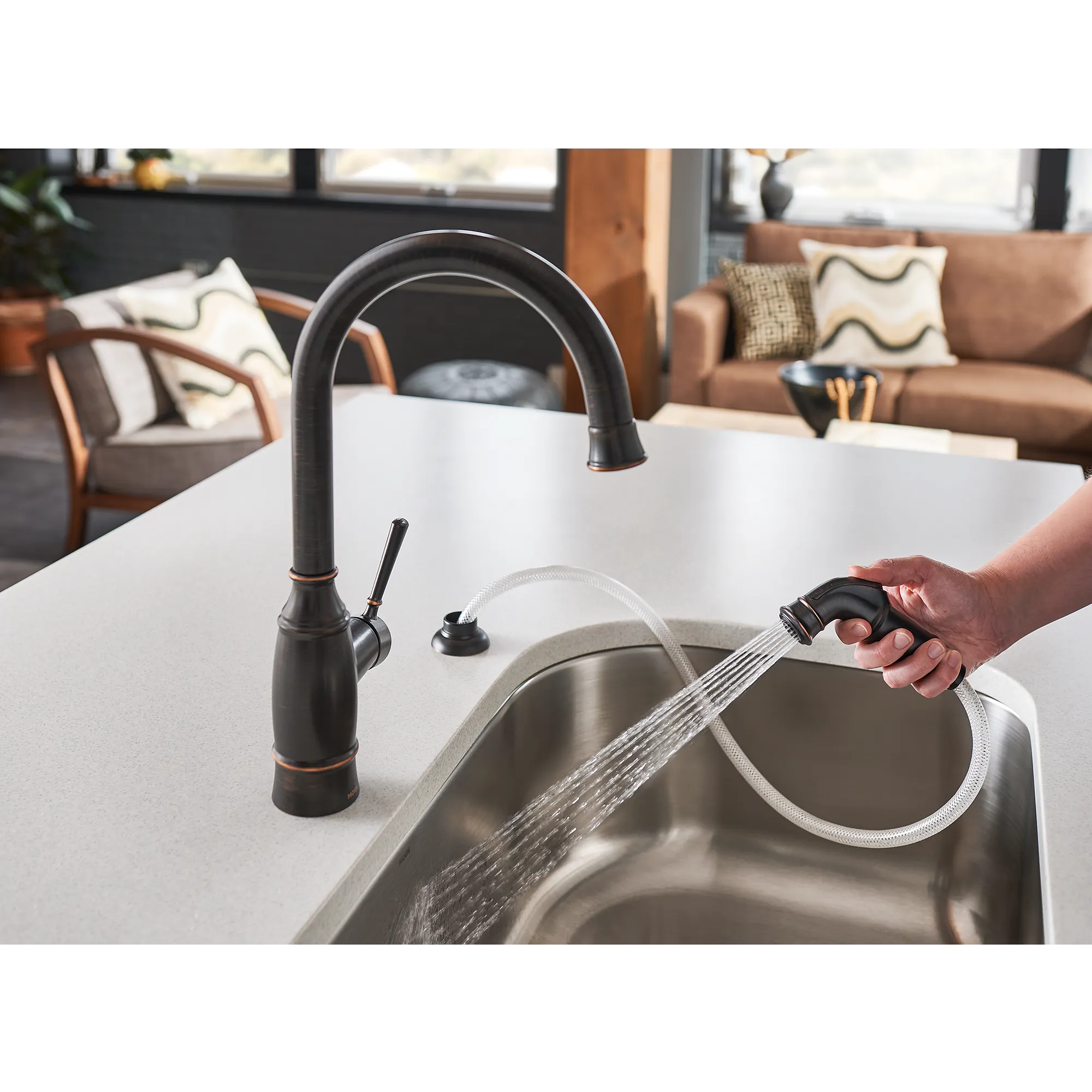Noell One-Handle Kitchen Faucet - Image 4