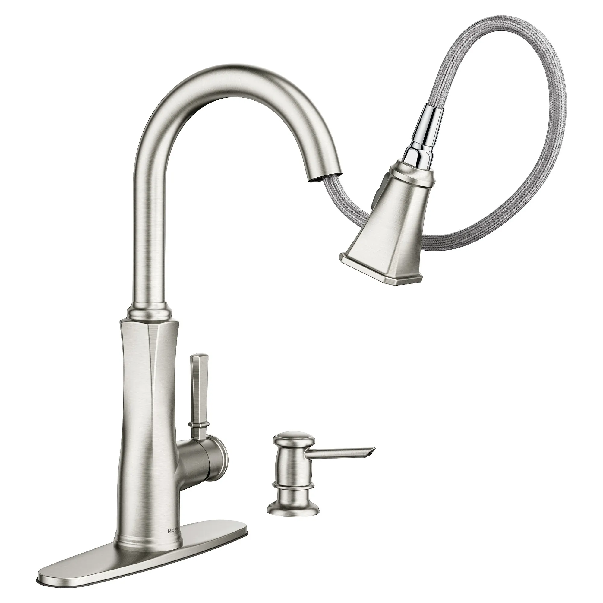Lizzy Spot Resist Stainless One-Handle Pulldown Kitchen Faucet - Image 3