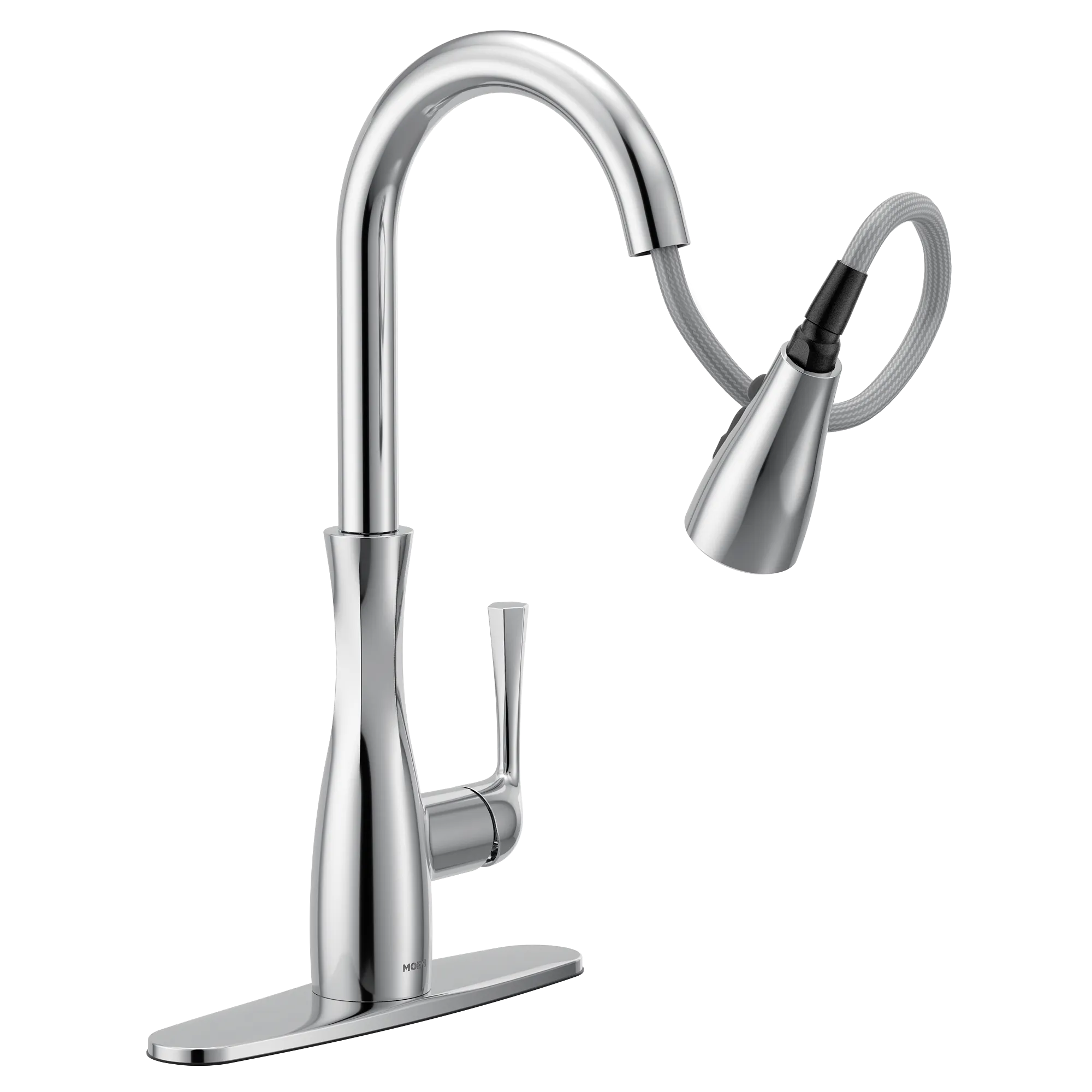 Arlia Chrome one-handle high arc pulldown kitchen faucet - Image 3