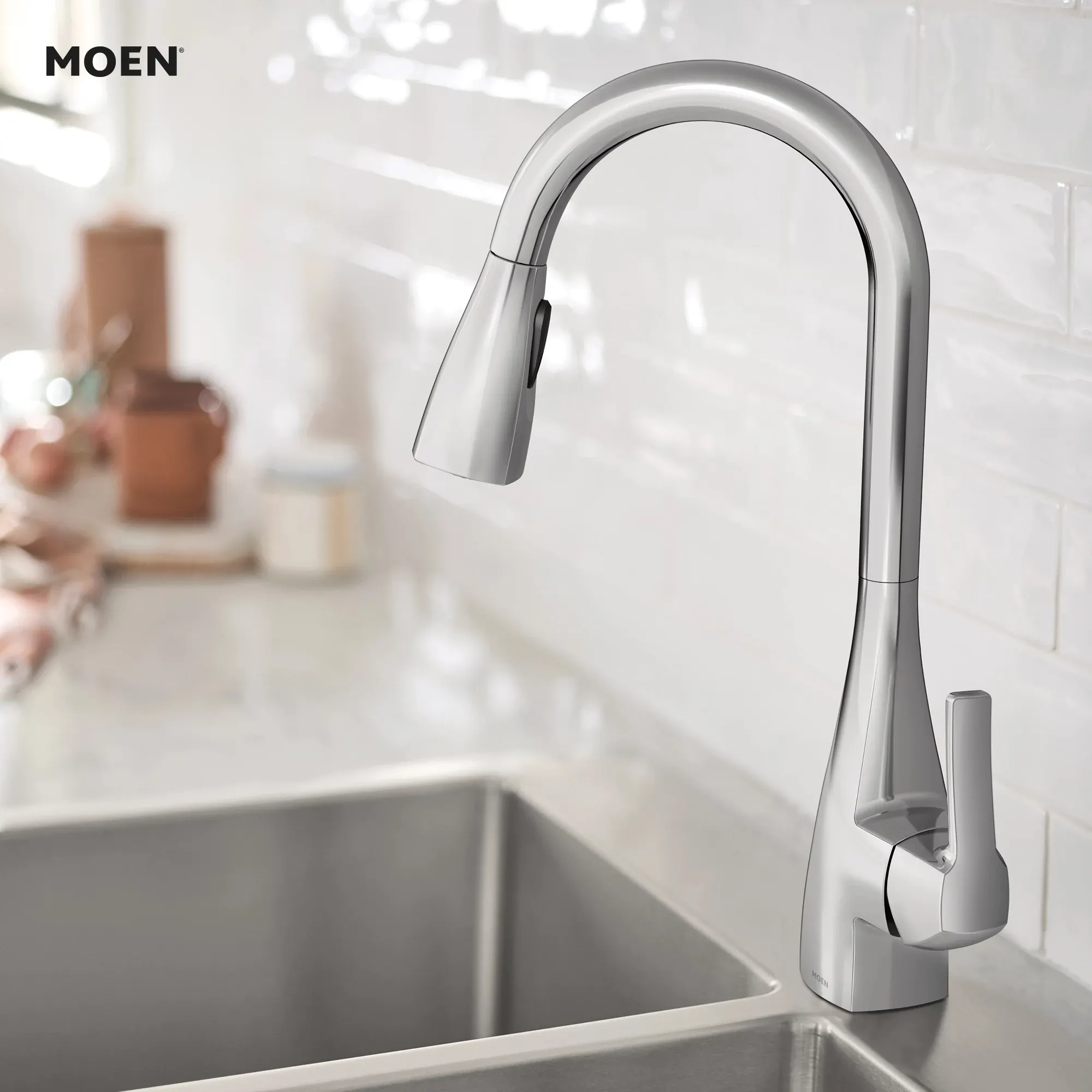 Kiran One-handle High Arc Pulldown Kitchen Faucet - Image 2
