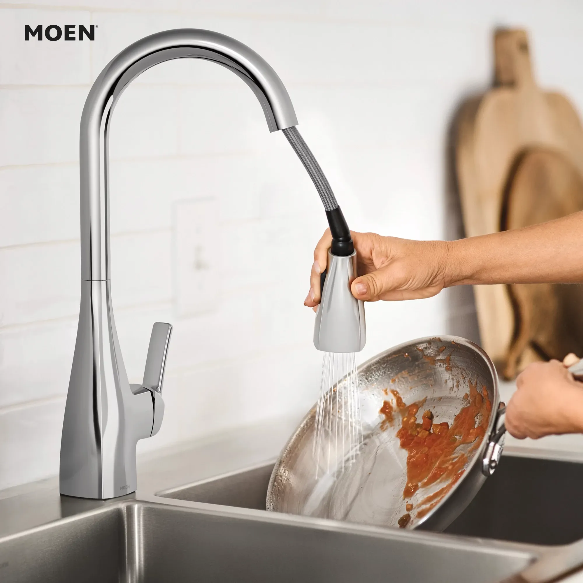 Kiran One-handle High Arc Pulldown Kitchen Faucet - Image 3