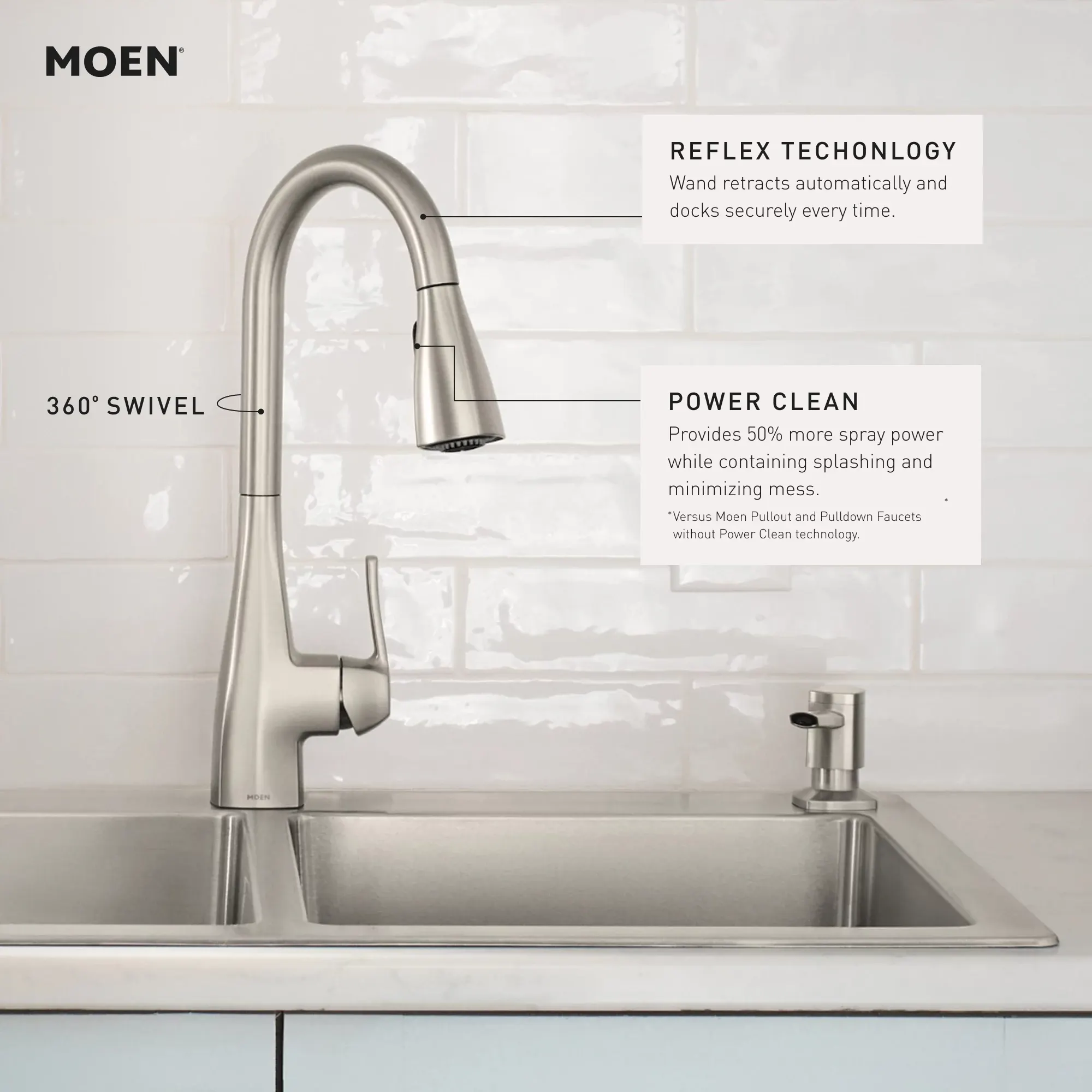 Kiran One-handle High Arc Pulldown Kitchen Faucet - Image 6