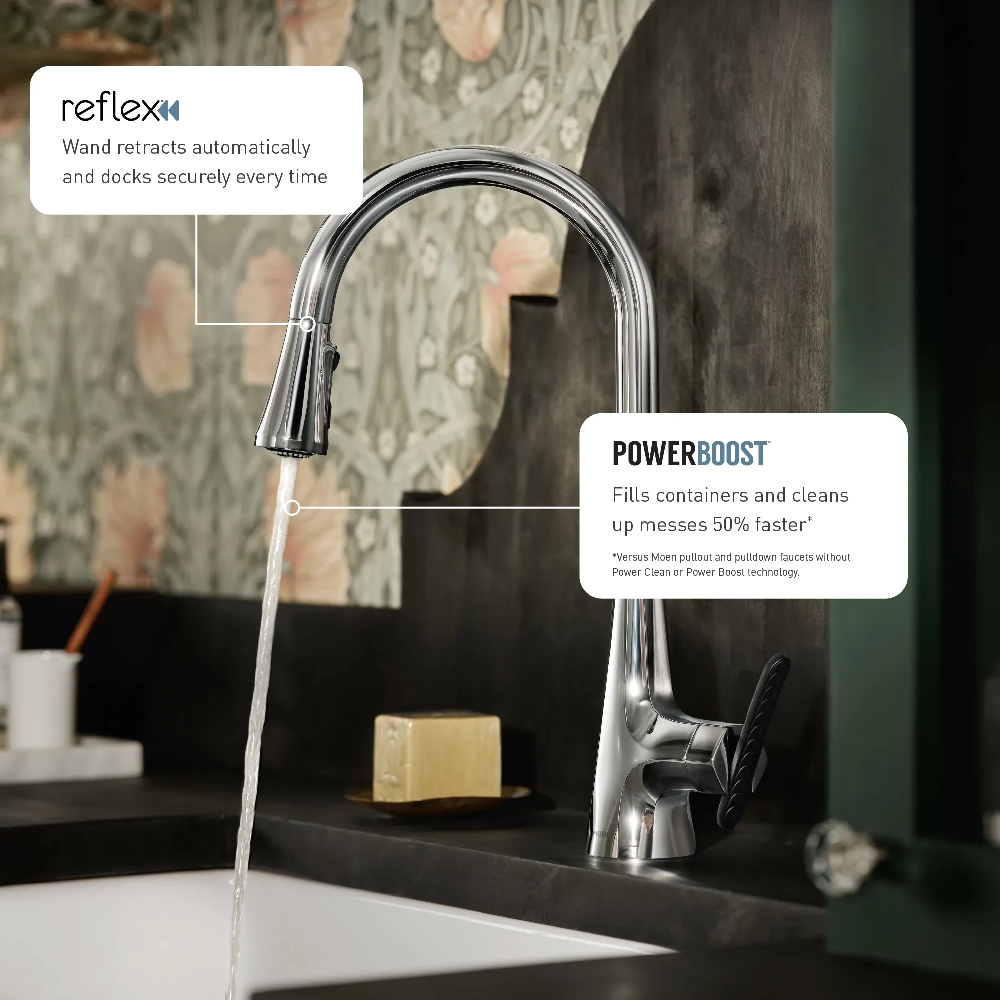 Gilden One-Handle High Arc Pulldown Kitchen Faucet - Image 2
