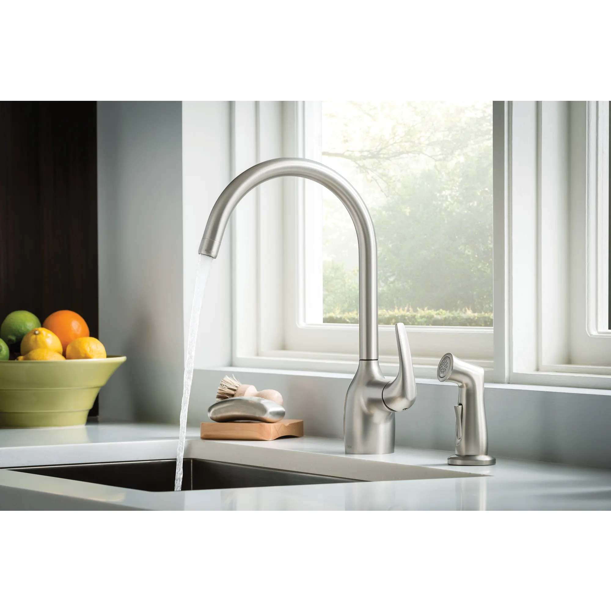 Essie Spot resist stainless One-Handle High Arc Kitchen Faucet - Image 6