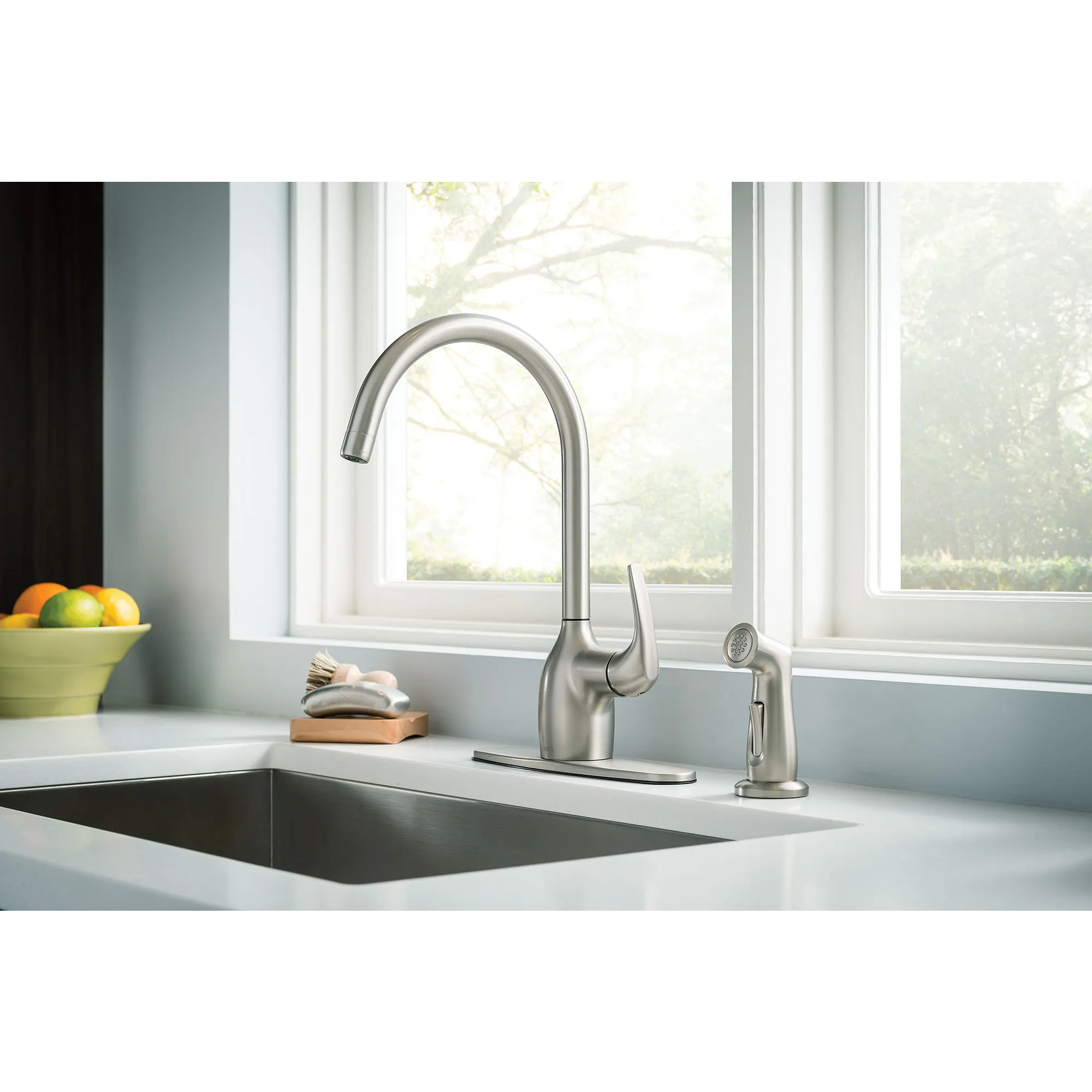 Essie Spot resist stainless One-Handle High Arc Kitchen Faucet - Image 8