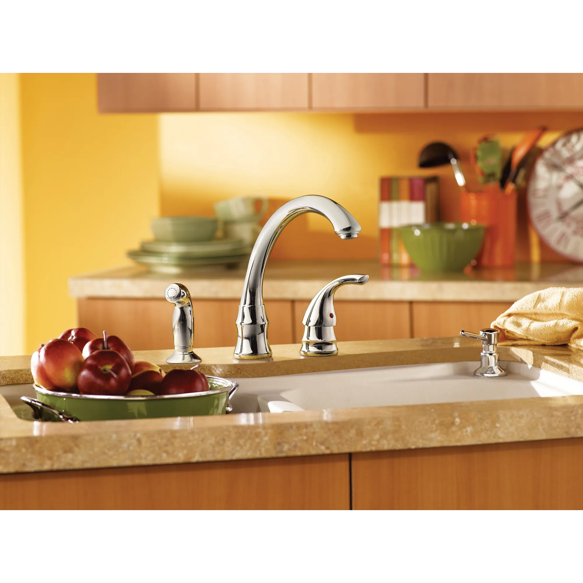Adeline Chrome one-handle high arc kitchen faucet - Image 2