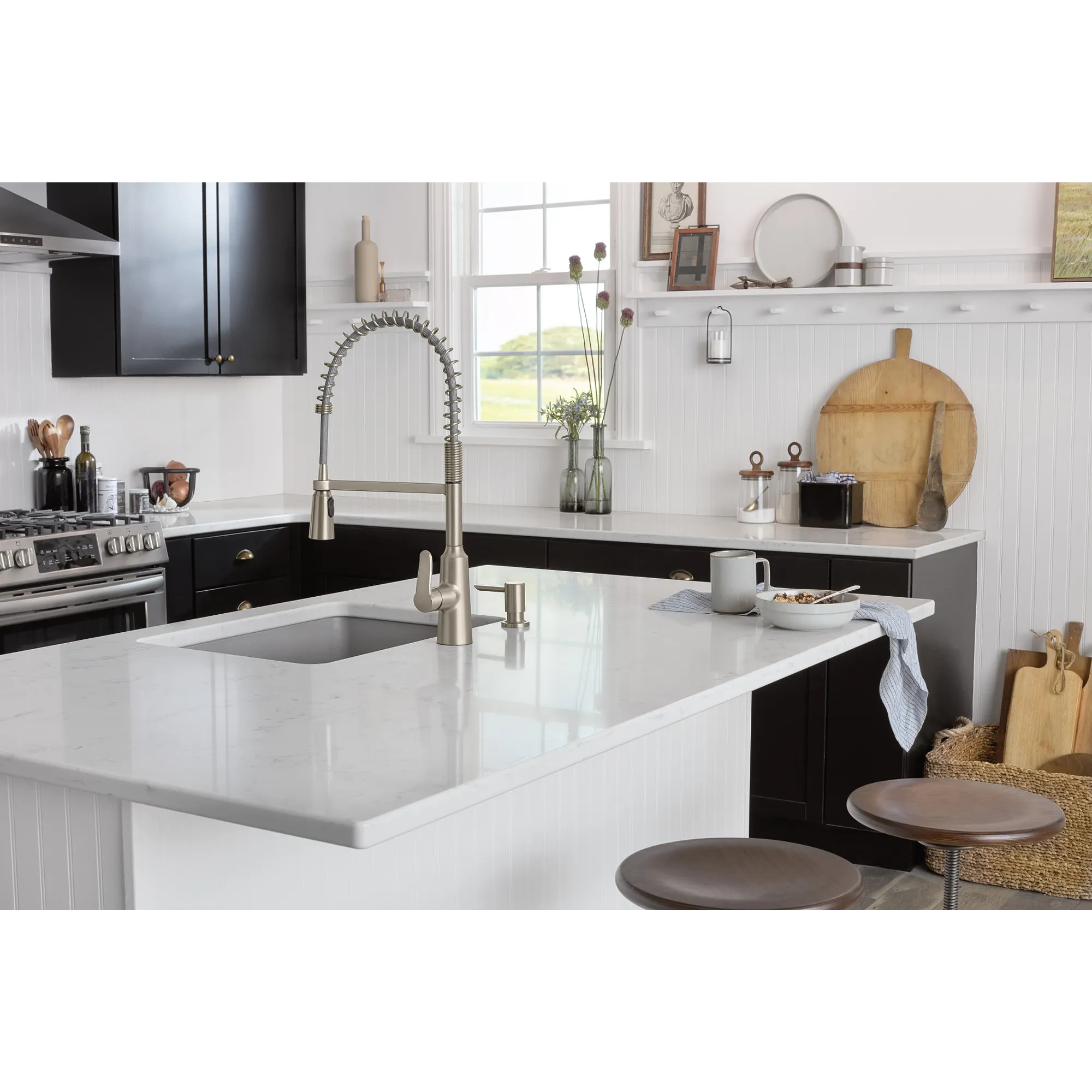 Edwyn One-Handle Pre-Rinse Spring Pulldown Kitchen Faucet - Image 22