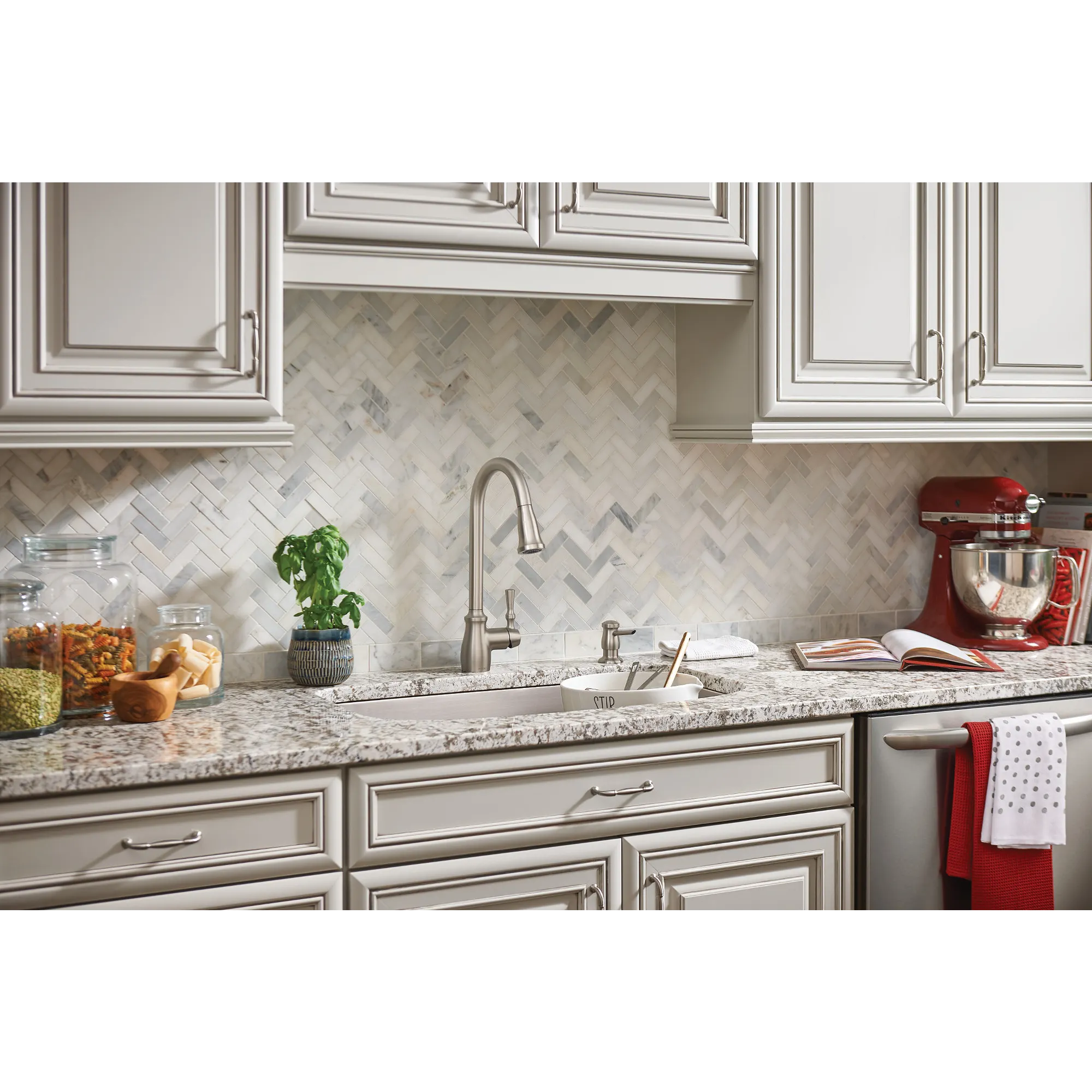 Moen Fieldstone One-handle High Arc Kitchen Faucet - Image 5