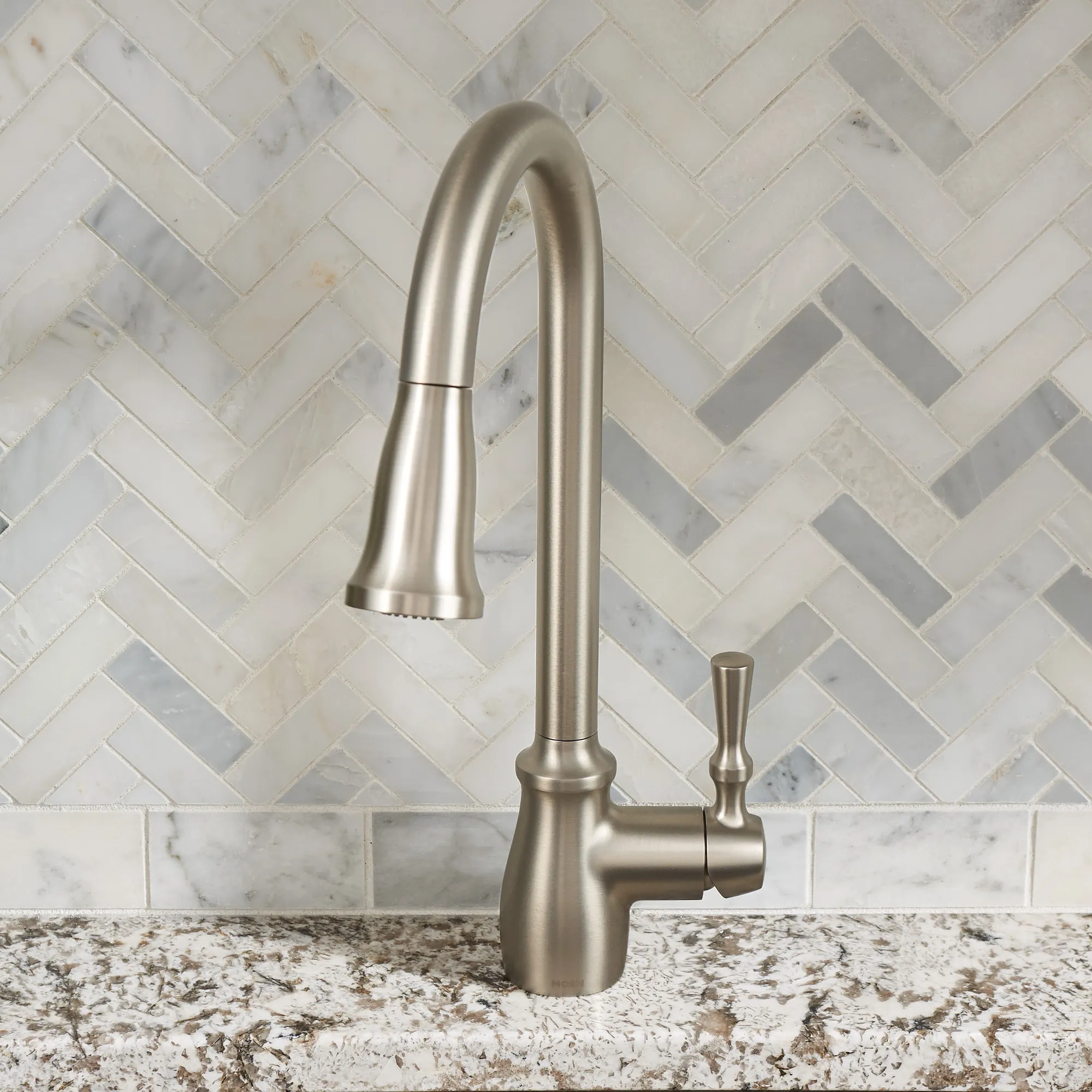 Moen Fieldstone One-handle High Arc Kitchen Faucet - Image 6