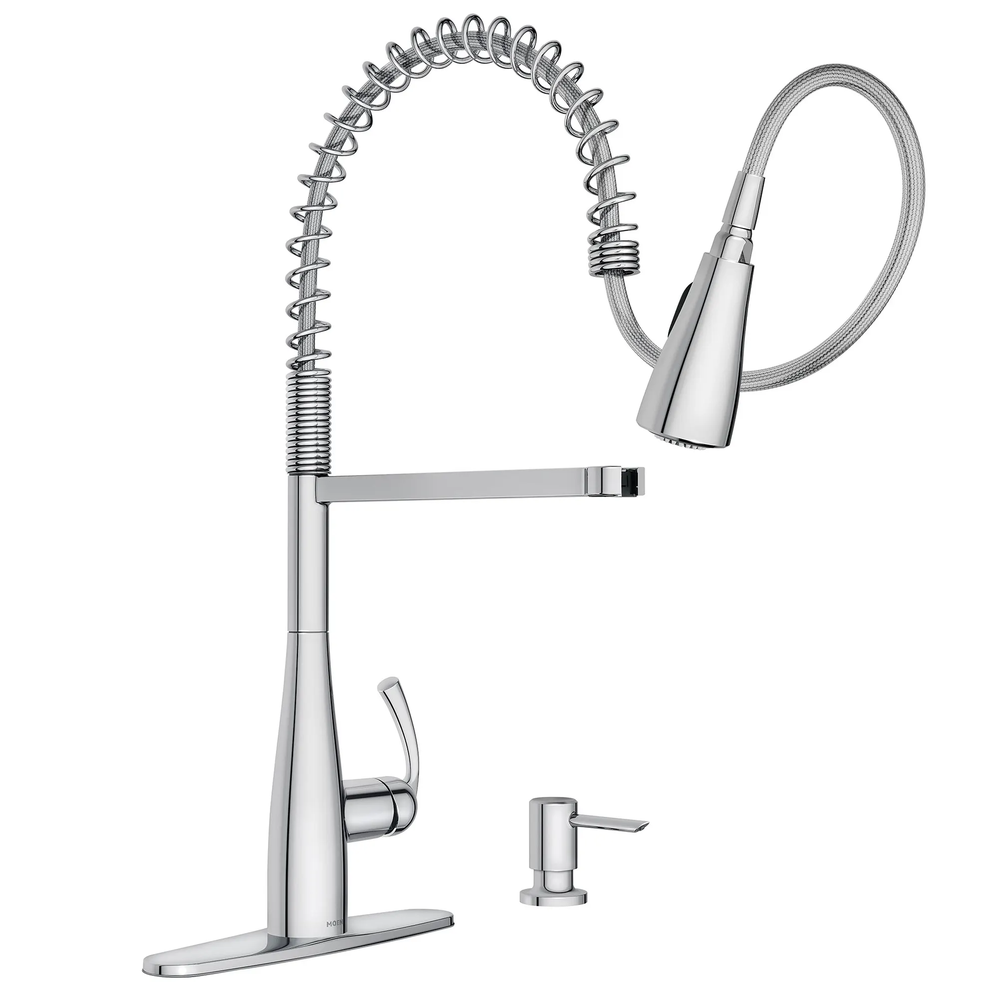 Essie One-Handle High Arc Pre-Rinse Spring Pulldown Kitchen Faucet - Image 6