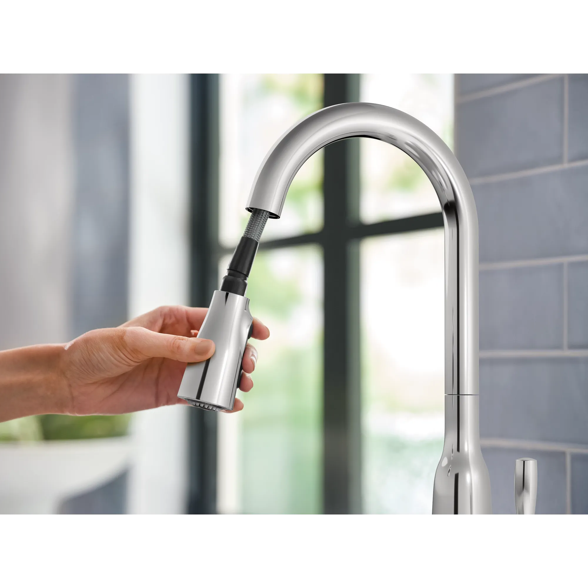 Orivesi One-Handle High Arc Pulldown Kitchen Faucet - Image 4