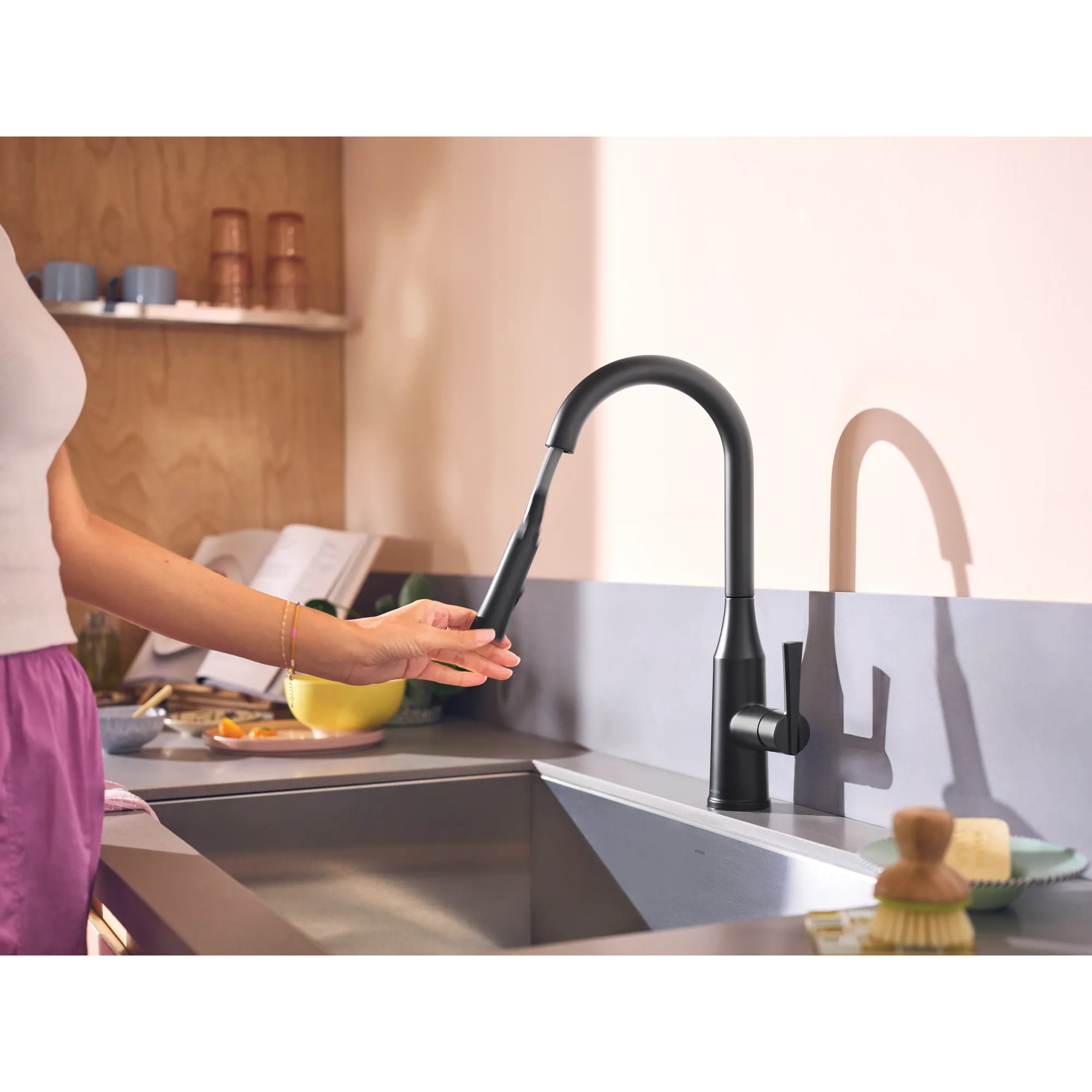 Skiles One-Handle Pulldown Kitchen Faucet with Swivel Control - Image 19