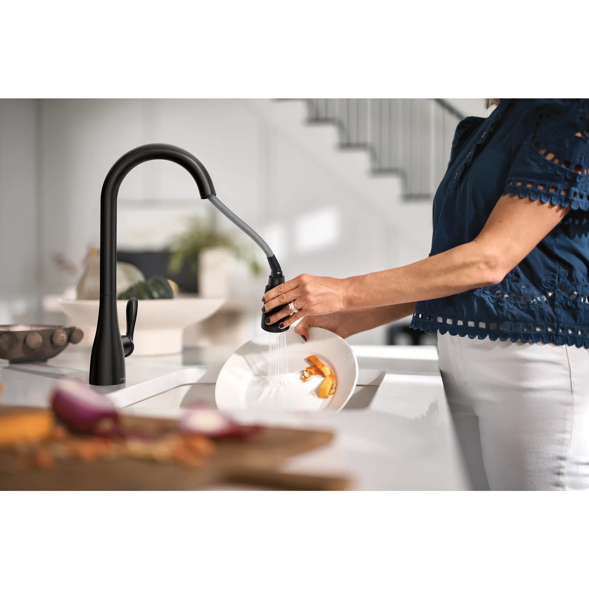 Georgene One-Handle High Arc Pulldown Kitchen Faucet - Image 21