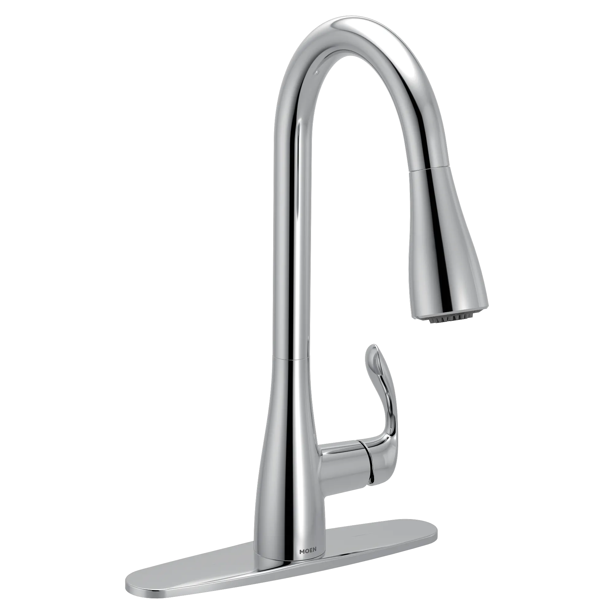 Georgene Chrome one-handle high arc pulldown kitchen faucet - Image 10