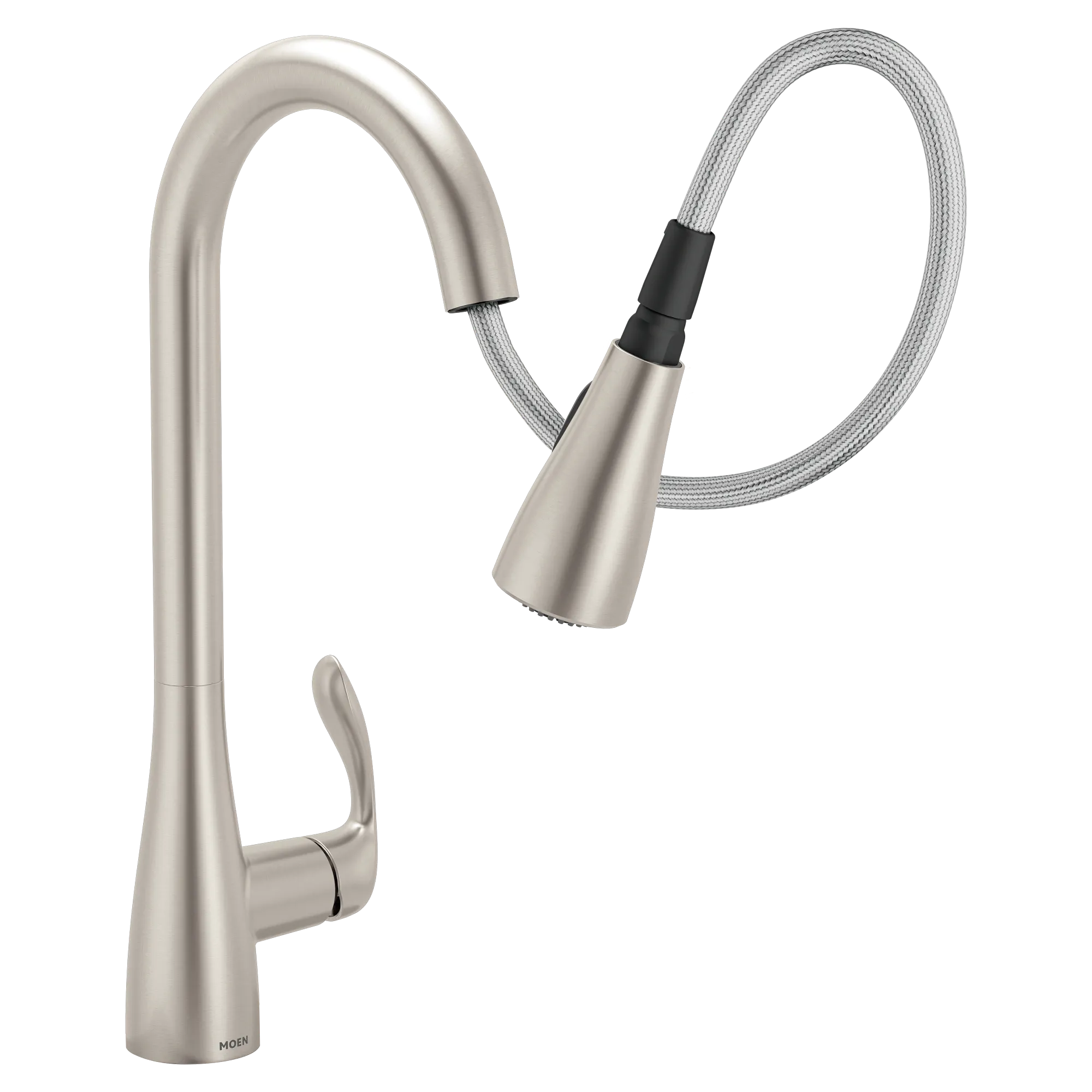 Georgene Spot resist stainless one-handle high arc pulldown kitchen faucet - Image 4