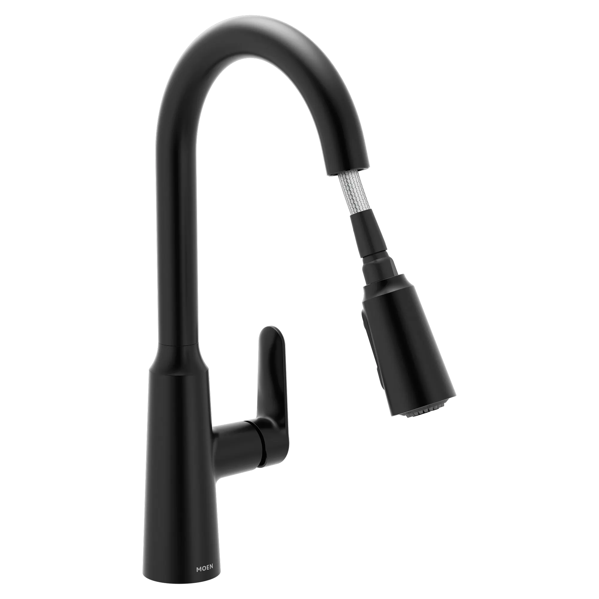 Edwyn Matte black one-handle high arc pulldown kitchen faucet - Image 10