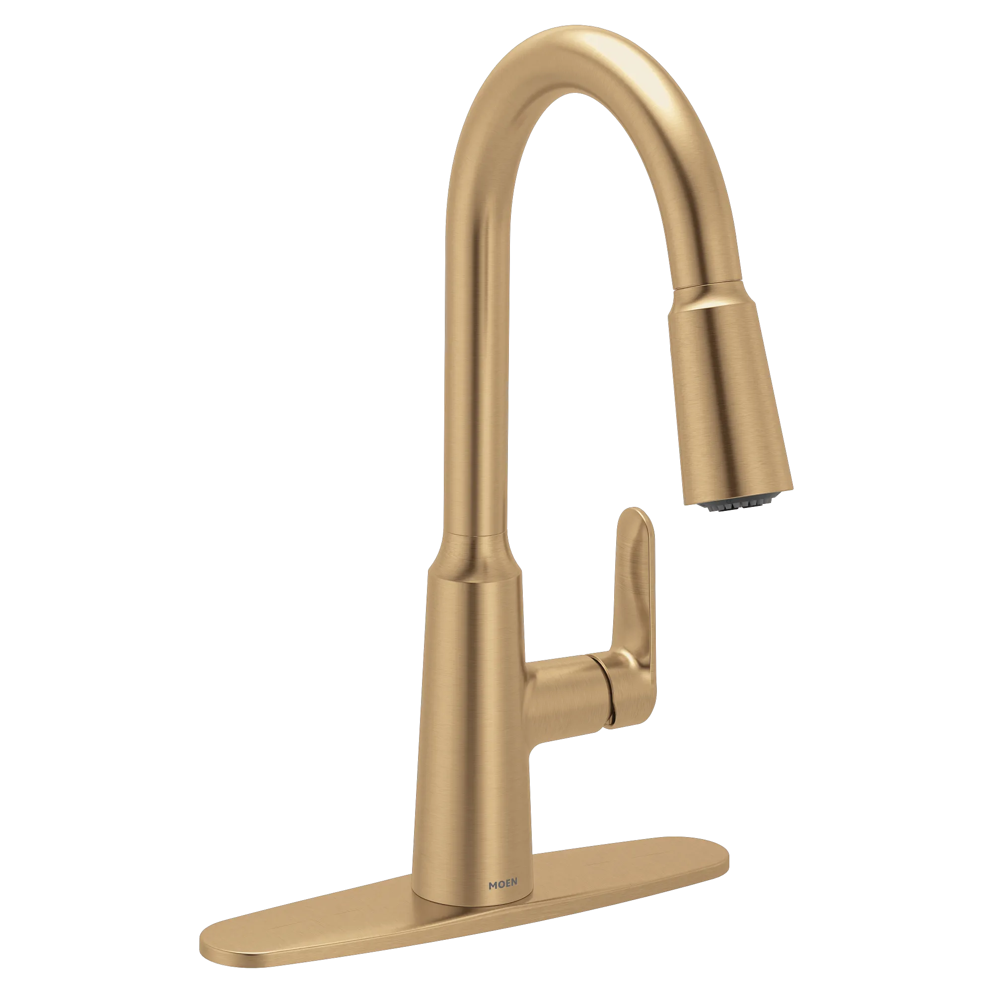 Edwyn Brushed gold one-handle high arc pulldown kitchen faucet - Image 15