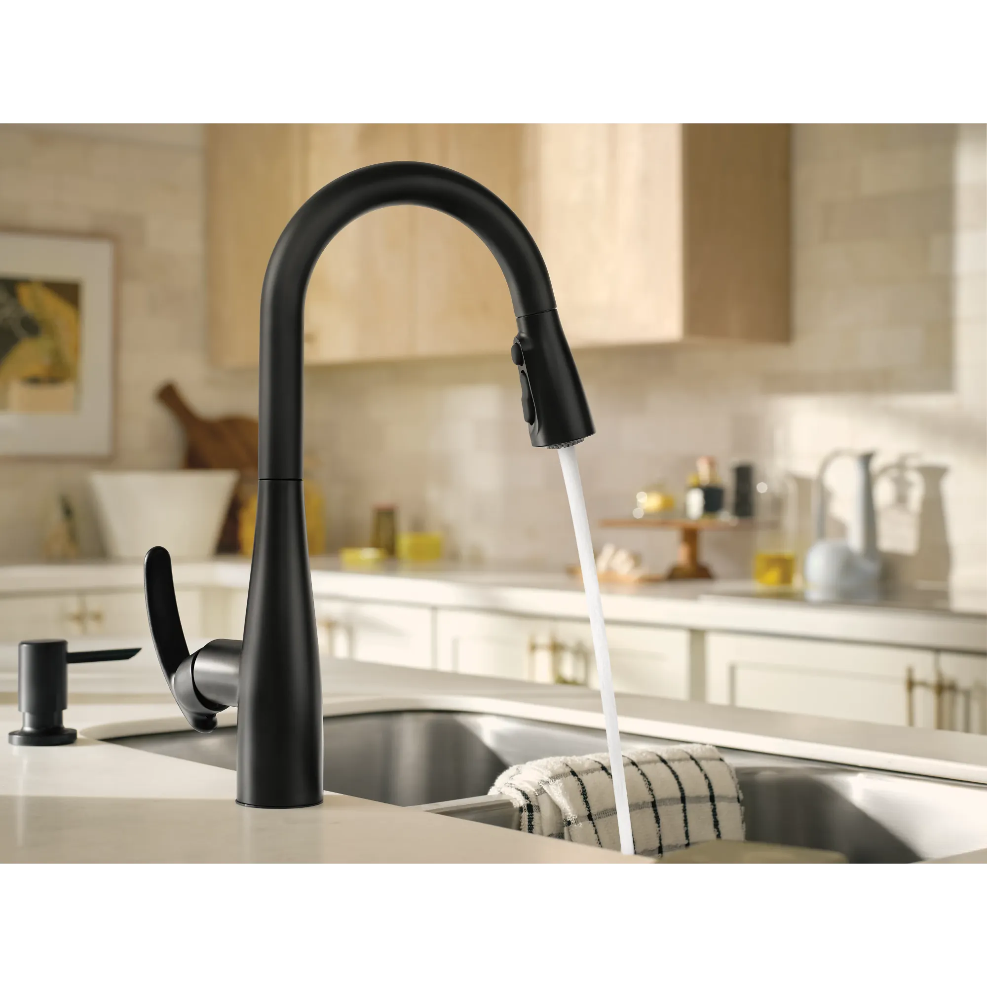 Reyes One-Handle High Arc Pulldown Kitchen Faucet - Image 15