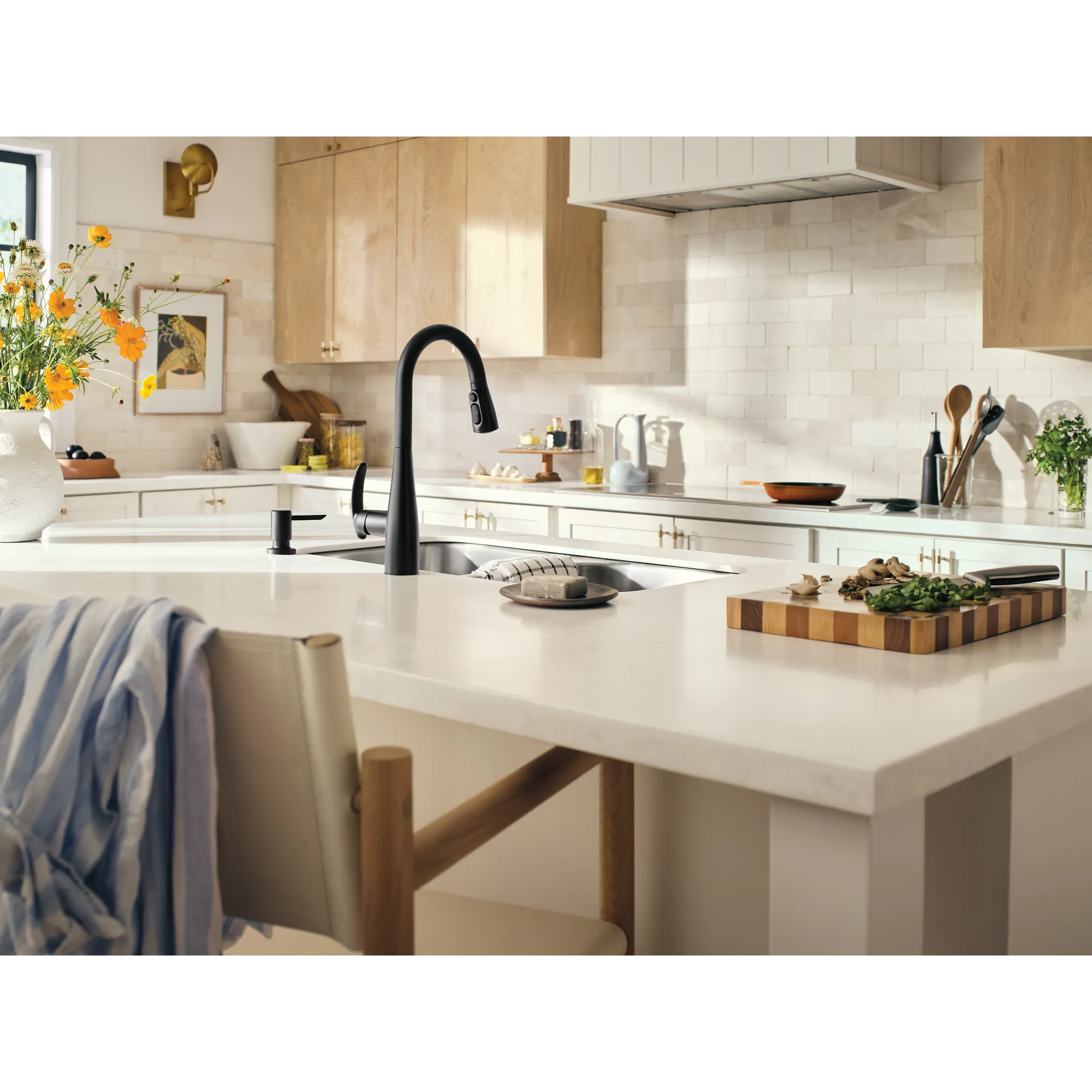 Reyes One-Handle High Arc Pulldown Kitchen Faucet - Image 17