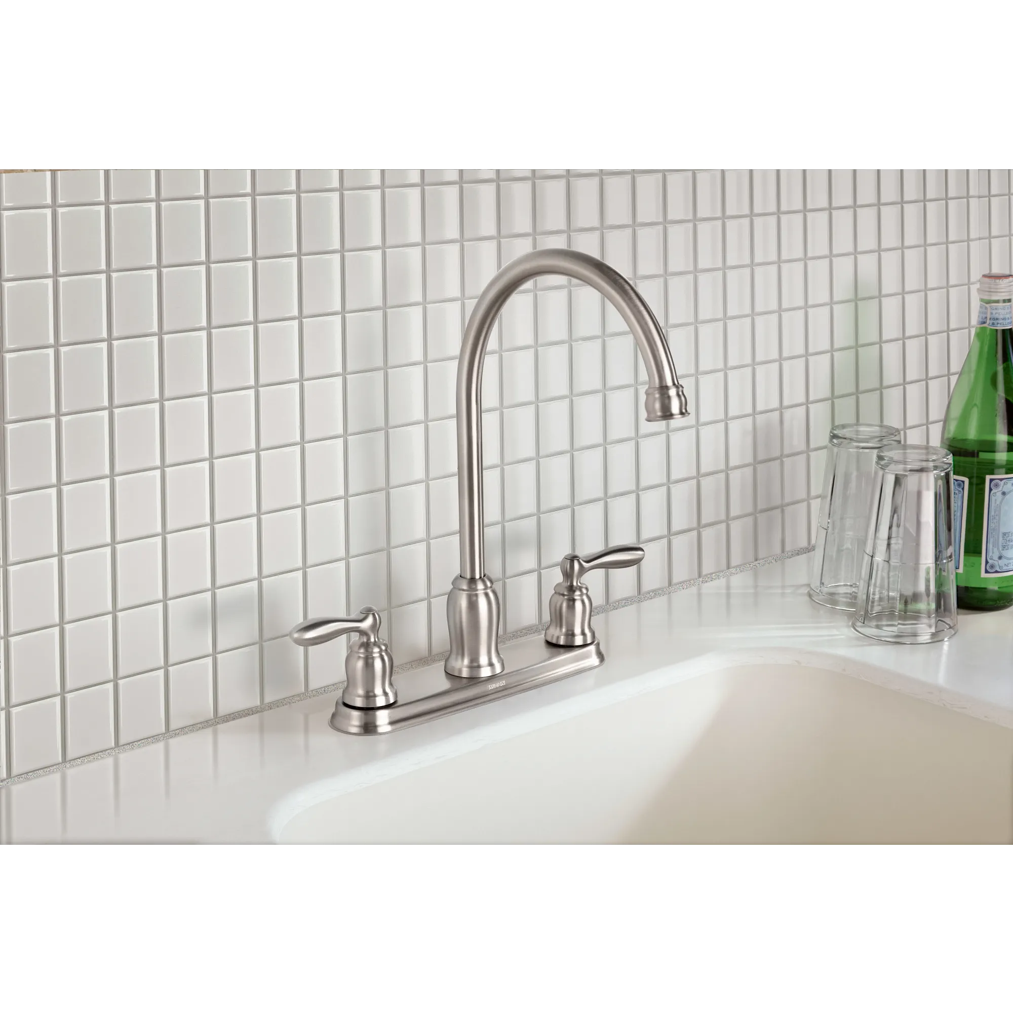 Caldwell Matte black two-handle high arc kitchen faucet - Image 5