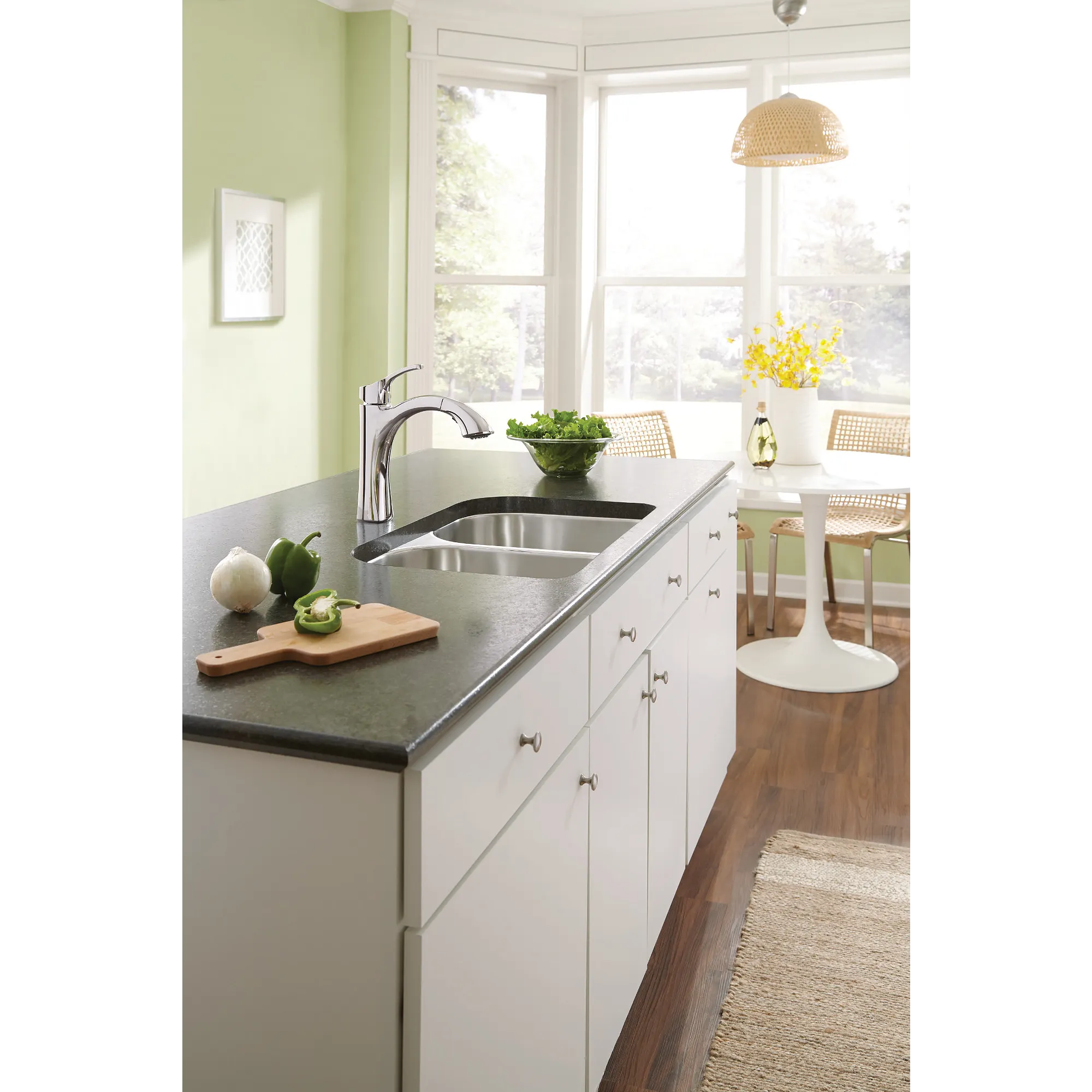Voss Chrome One-Handle High Arc Pullout Kitchen Faucet - Image 11