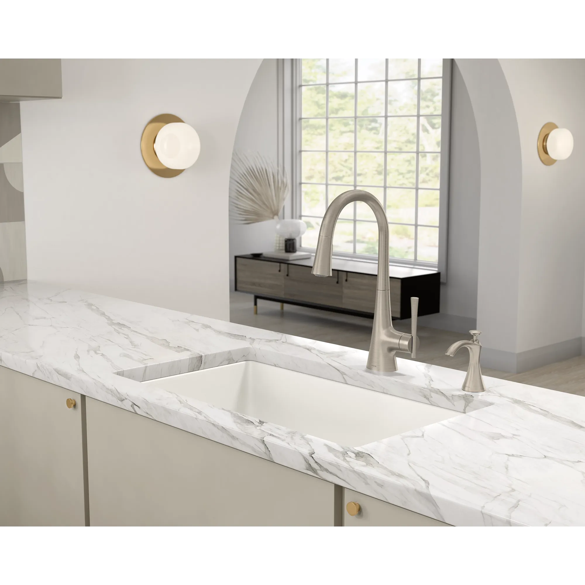 Kurv One-Handle High Arc Pulldown Kitchen Faucet - Image 2