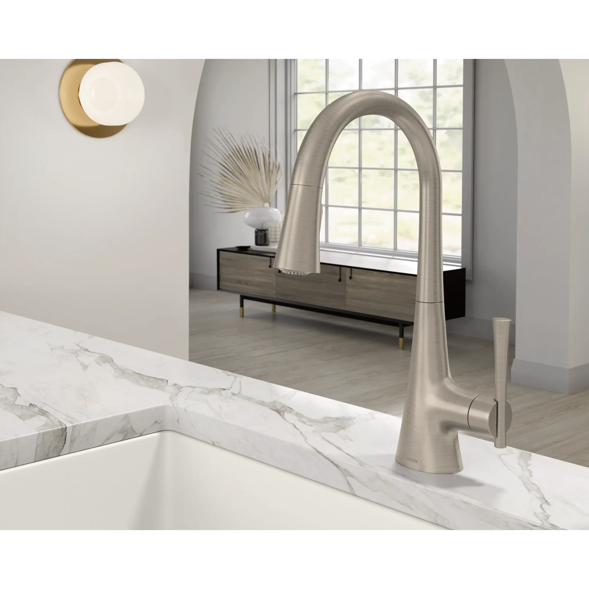 Kurv One-Handle High Arc Pulldown Kitchen Faucet - Image 4