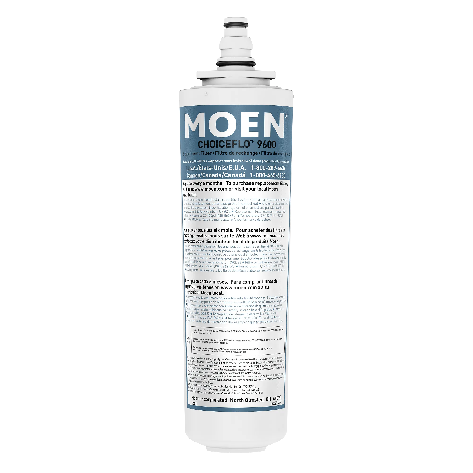 Moen Choiceflo 9600 Replacement Filter For Chateau With Choiceflo, Sip, And Aquasuite Series 9600/9602/9500/9502 - Image 2