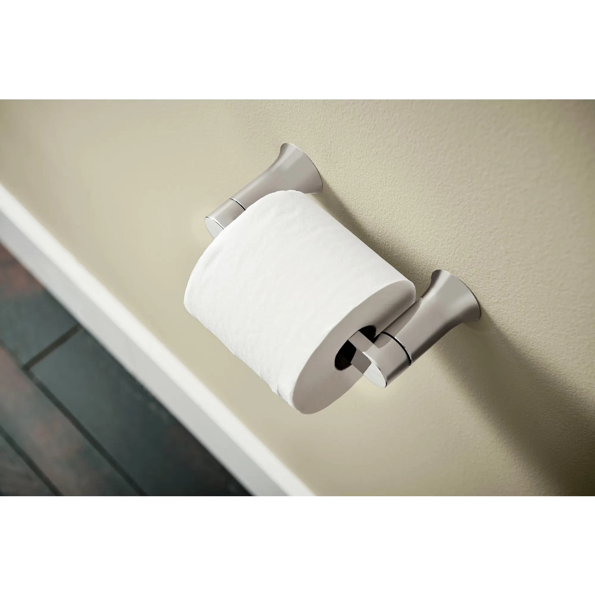 Genta LX Chrome Pivoting Toilet Paper Holder - Image 8