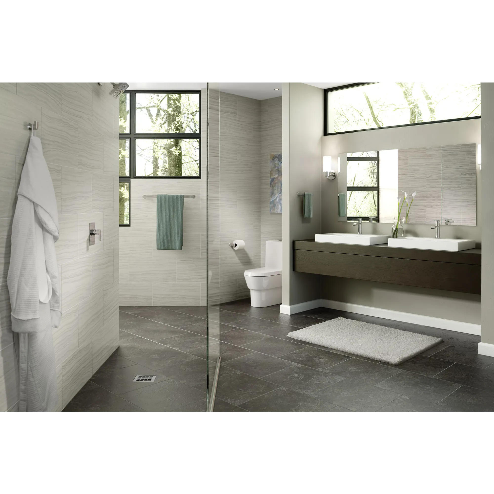 Genta LX Chrome 24" Towel Bar - Image 6